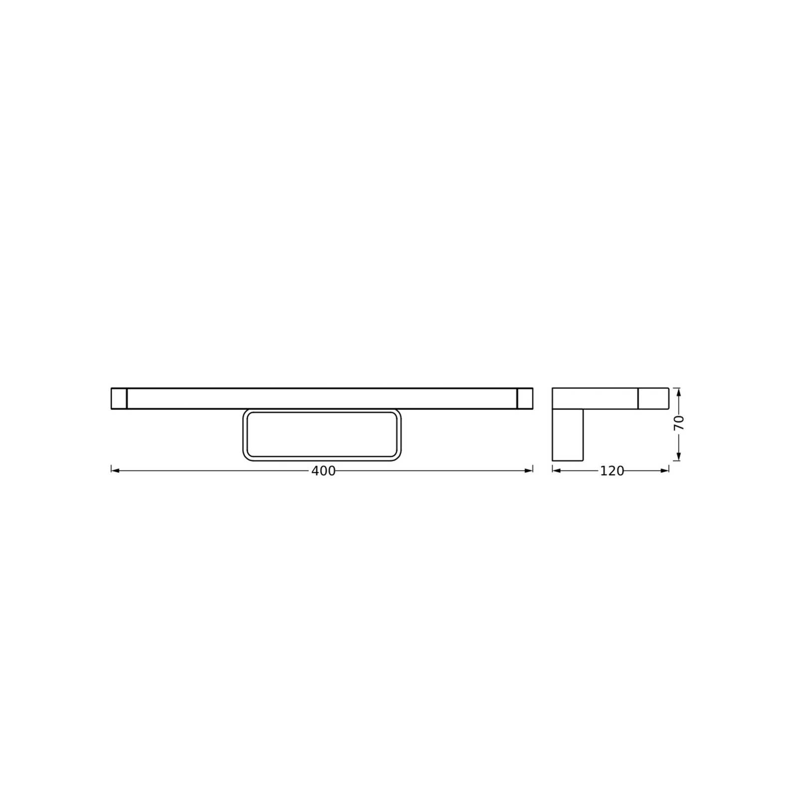OSRAM LED nástenné svetlo ORBIS DISC BAR, chróm, 40 cm, IP44, CCT
