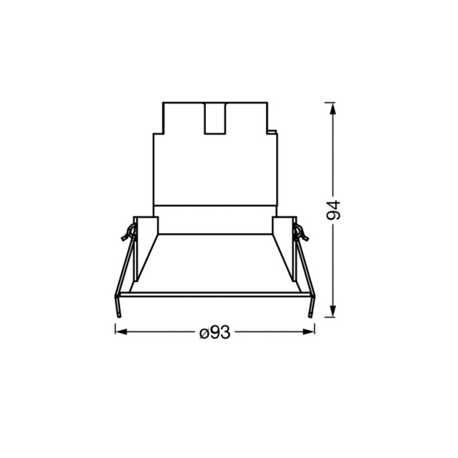 OSRAM LED-Einbauspot TWIST, biela/strieborná, 840 Ø 9,3 cm kov