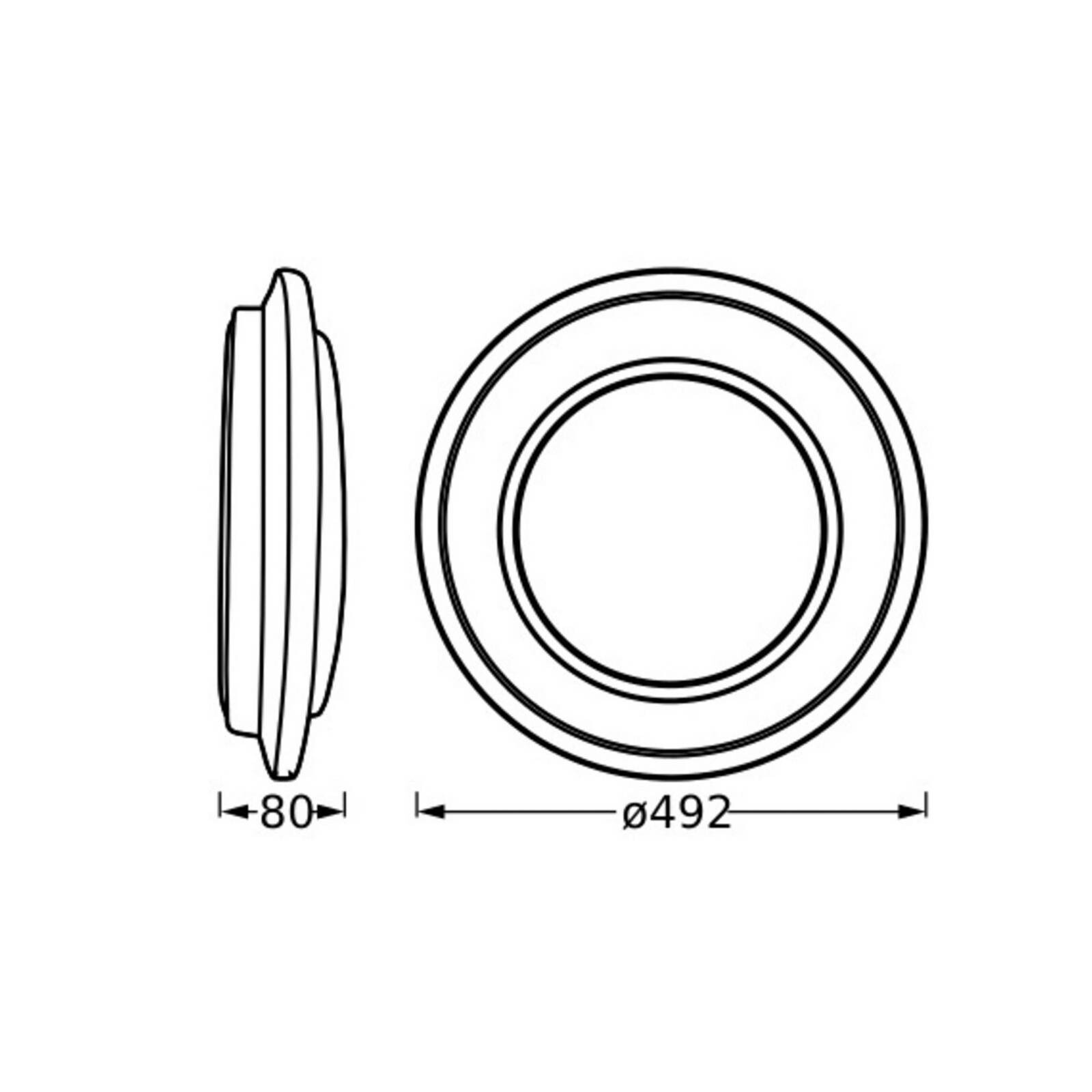 OSRAM stropné LED svetlo ORBIS BERLIN, čierne, Ø 49 cm, kov