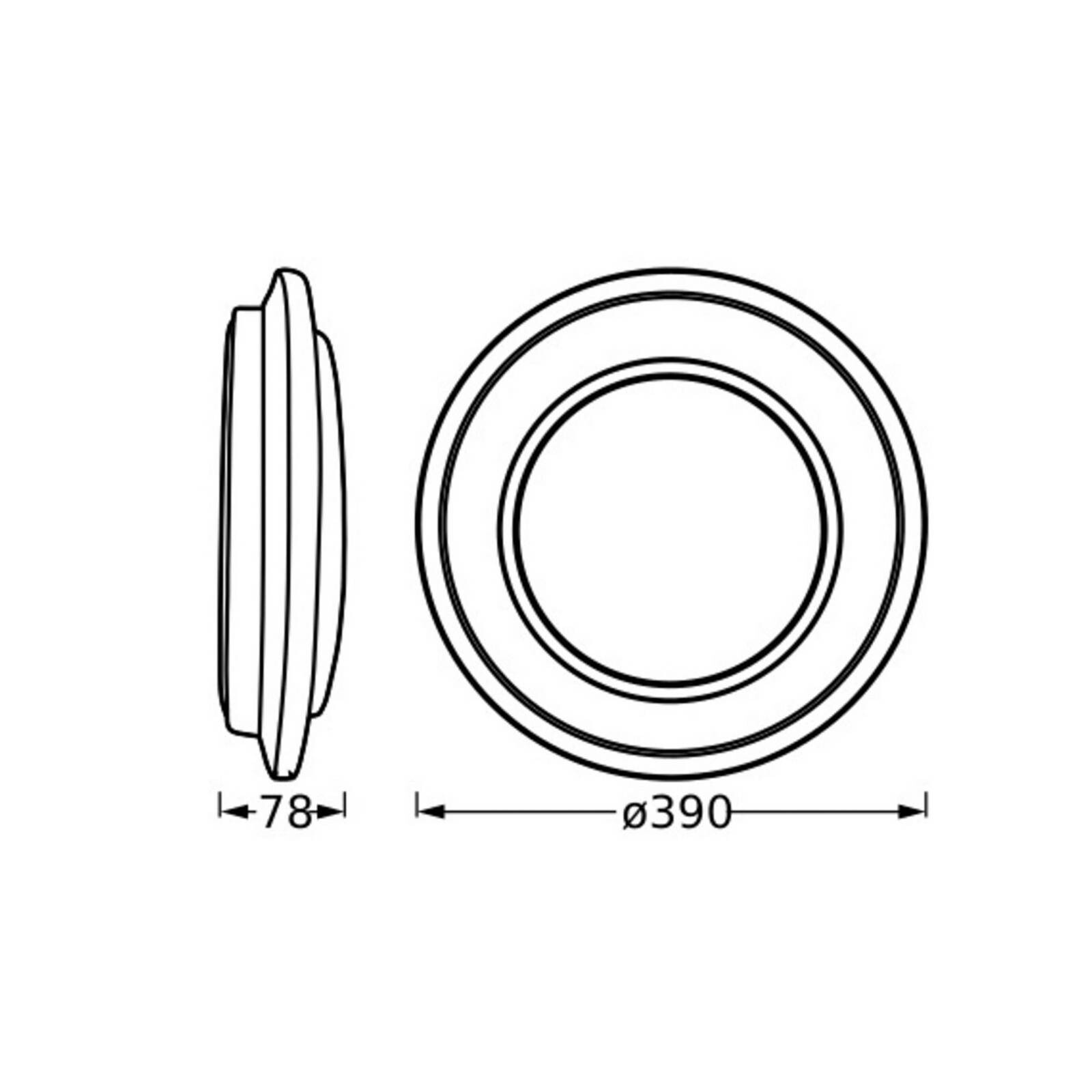 OSRAM stropné LED svetlo ORBIS BERLIN, strieborné, Ø 39 cm kov