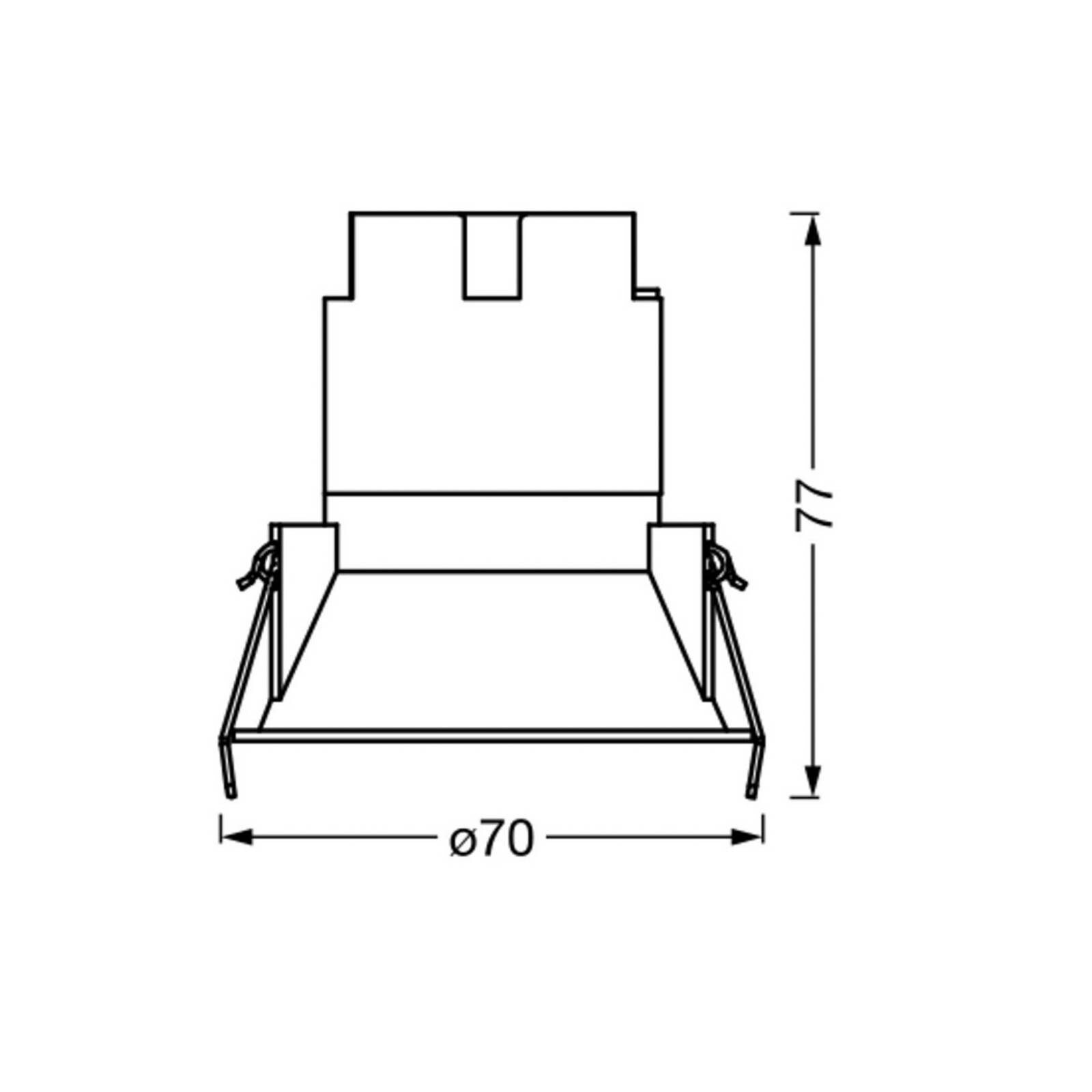 OSRAM LED-Einbauspot TWIST, biela/biela, 830, Ø 7 cm, kov