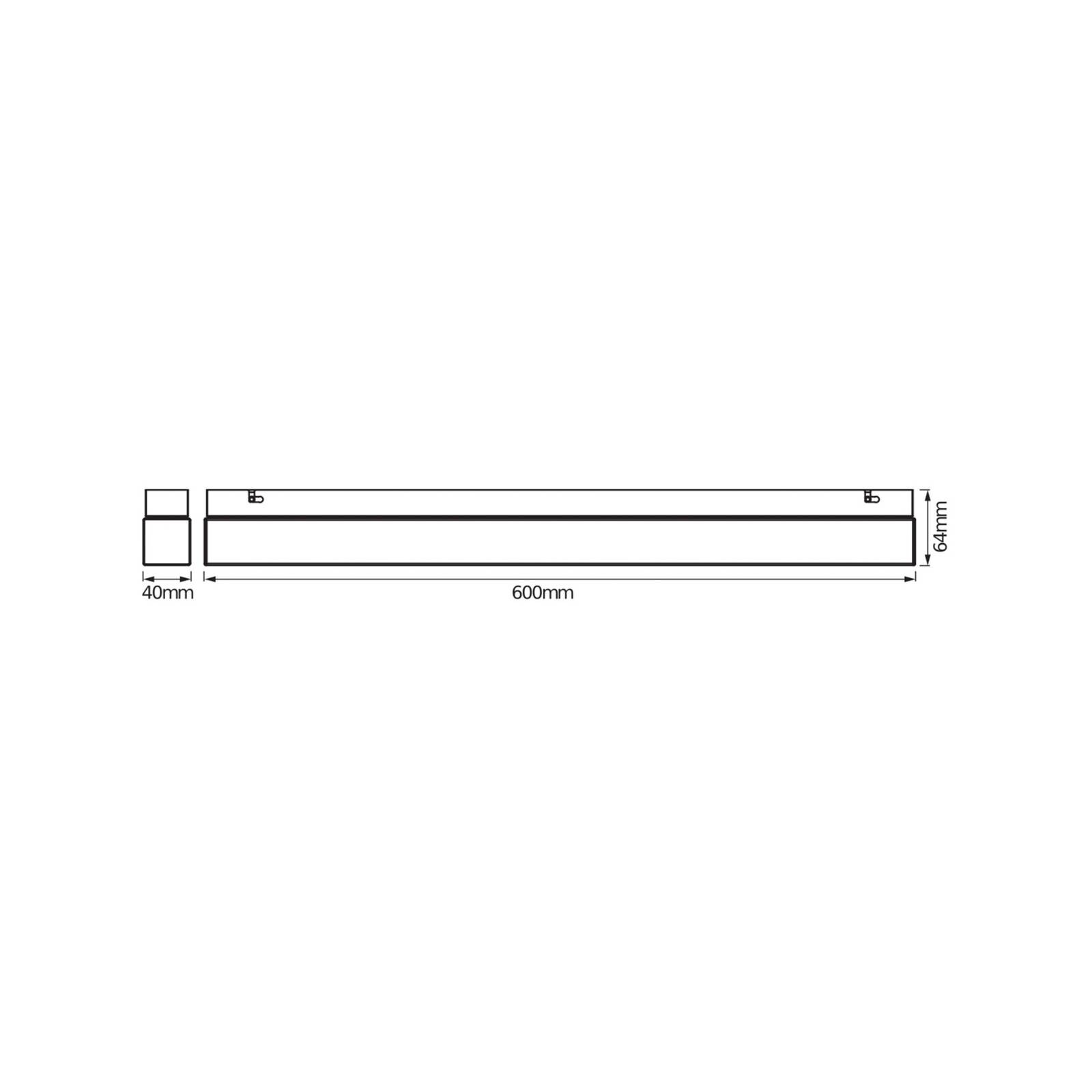 OSRAM LED nástenné svetlo SQUARE, biele, dĺžka 60 cm, CCT, IP44