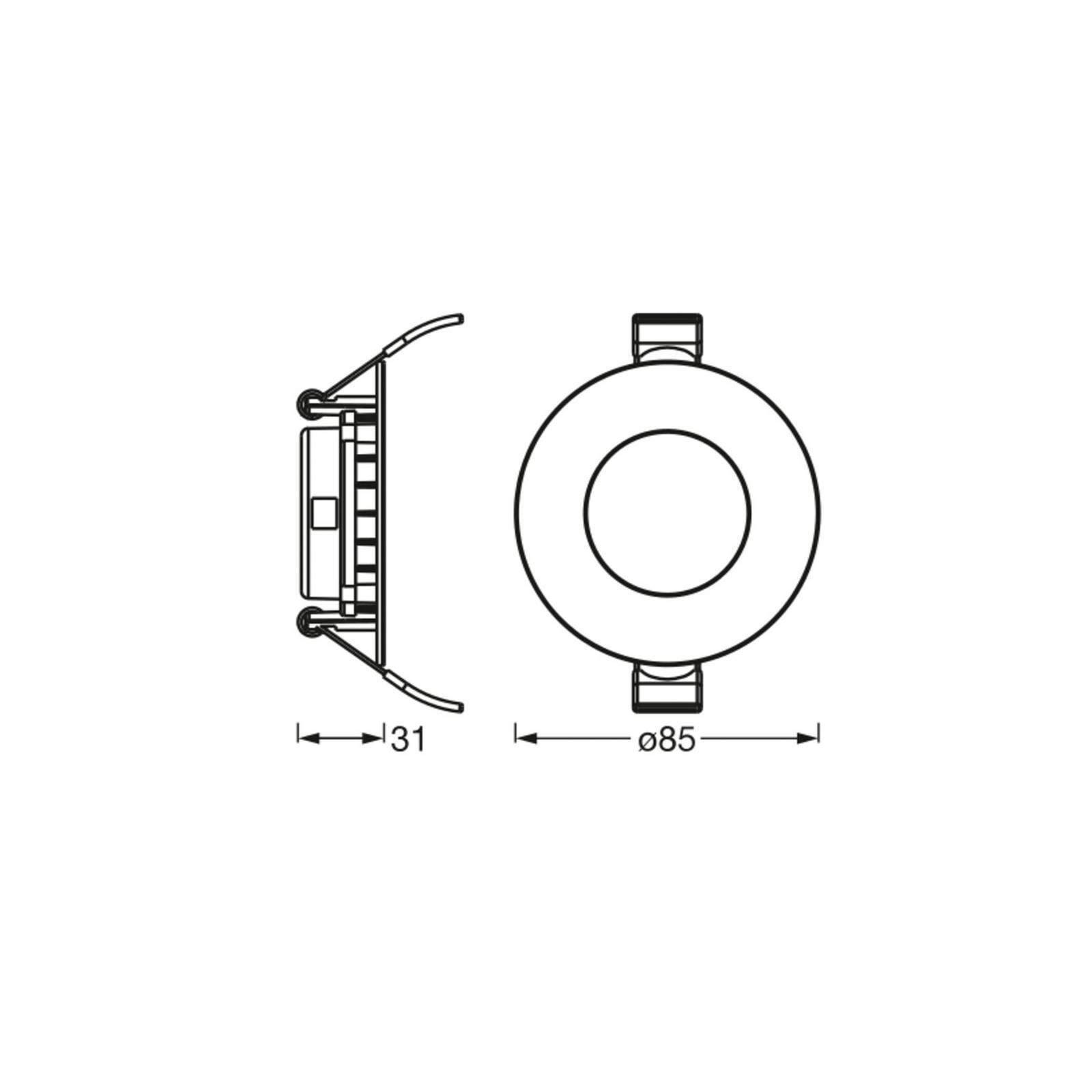 OSRAM LED stropné svietidlo SLIM, Ø 9 cm, 4 000 K, biele