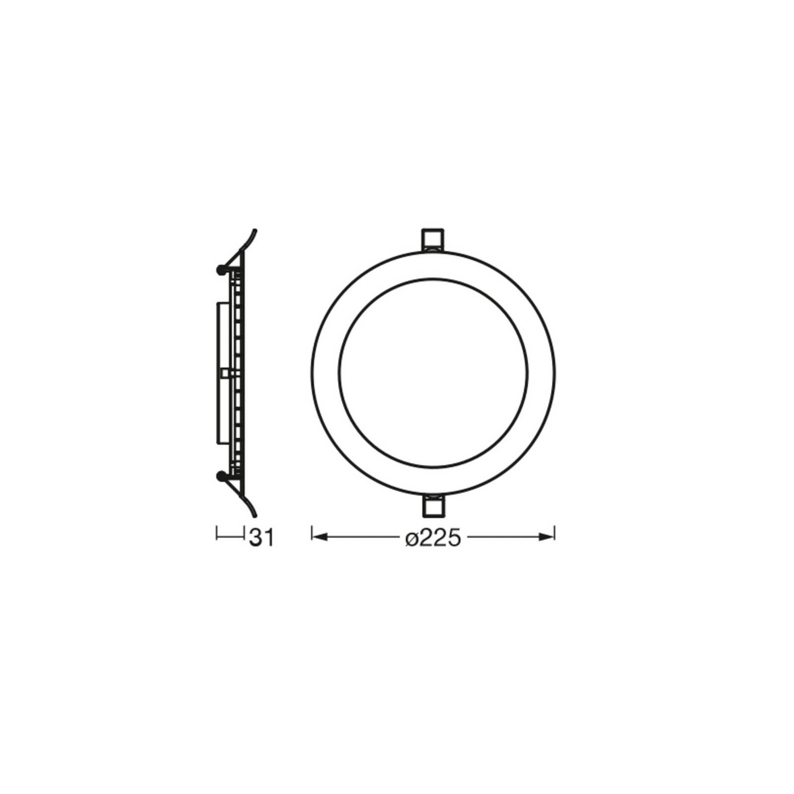 OSRAM LED stropné svietidlo SLIM, Ø 23 cm, 3 000 K, biele