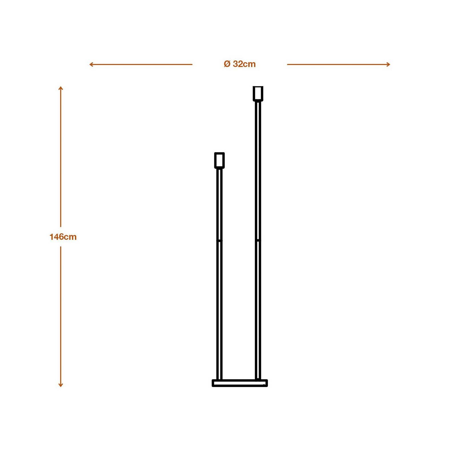 Stojacia lampa OSRAM DECOR STICK, tmavošedá, výška 146 cm, 2 x E27
