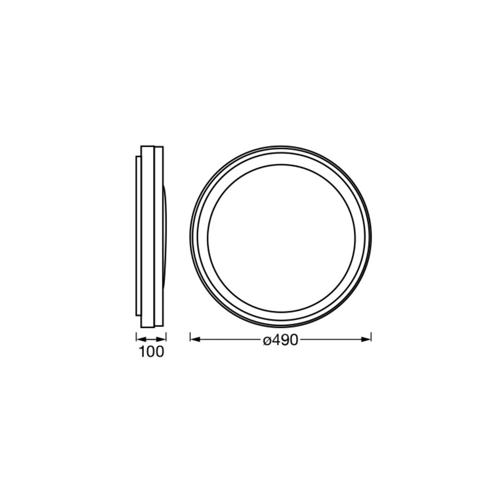 OSRAM SMART+ WiFi stropné svietidlo ORBIS ZEST, biele 50 cm RGB CCT