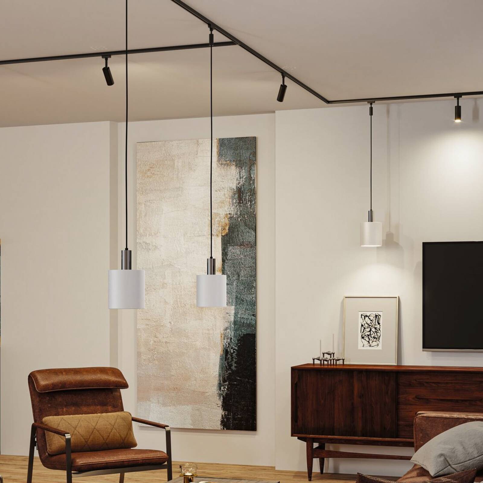 Paulmann URail tienidlo na lampu Tallis 2Easy, biela matná