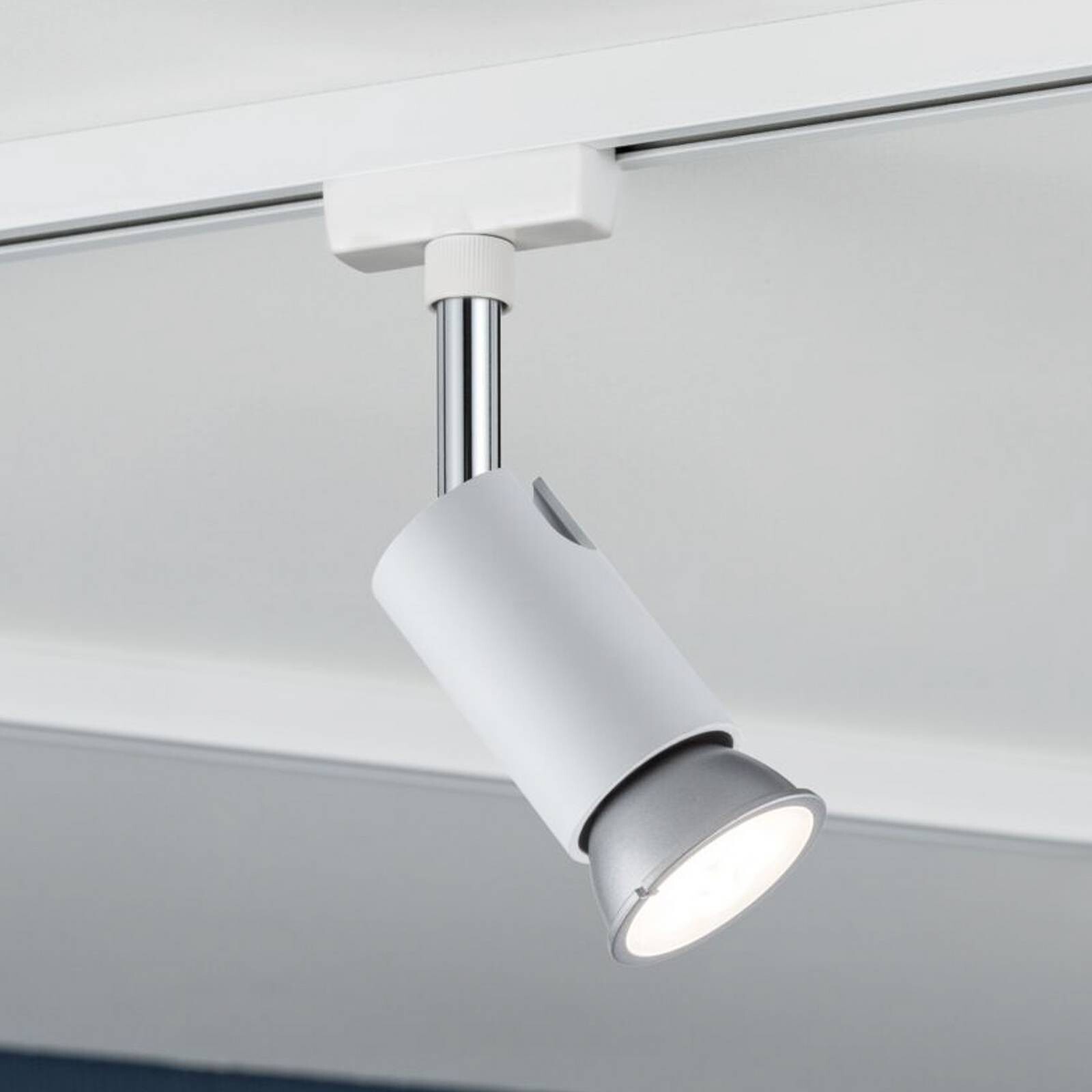 Paulmann URail-koľajnicový bodový svietidlo Pure I, biela matná, GU10, kov