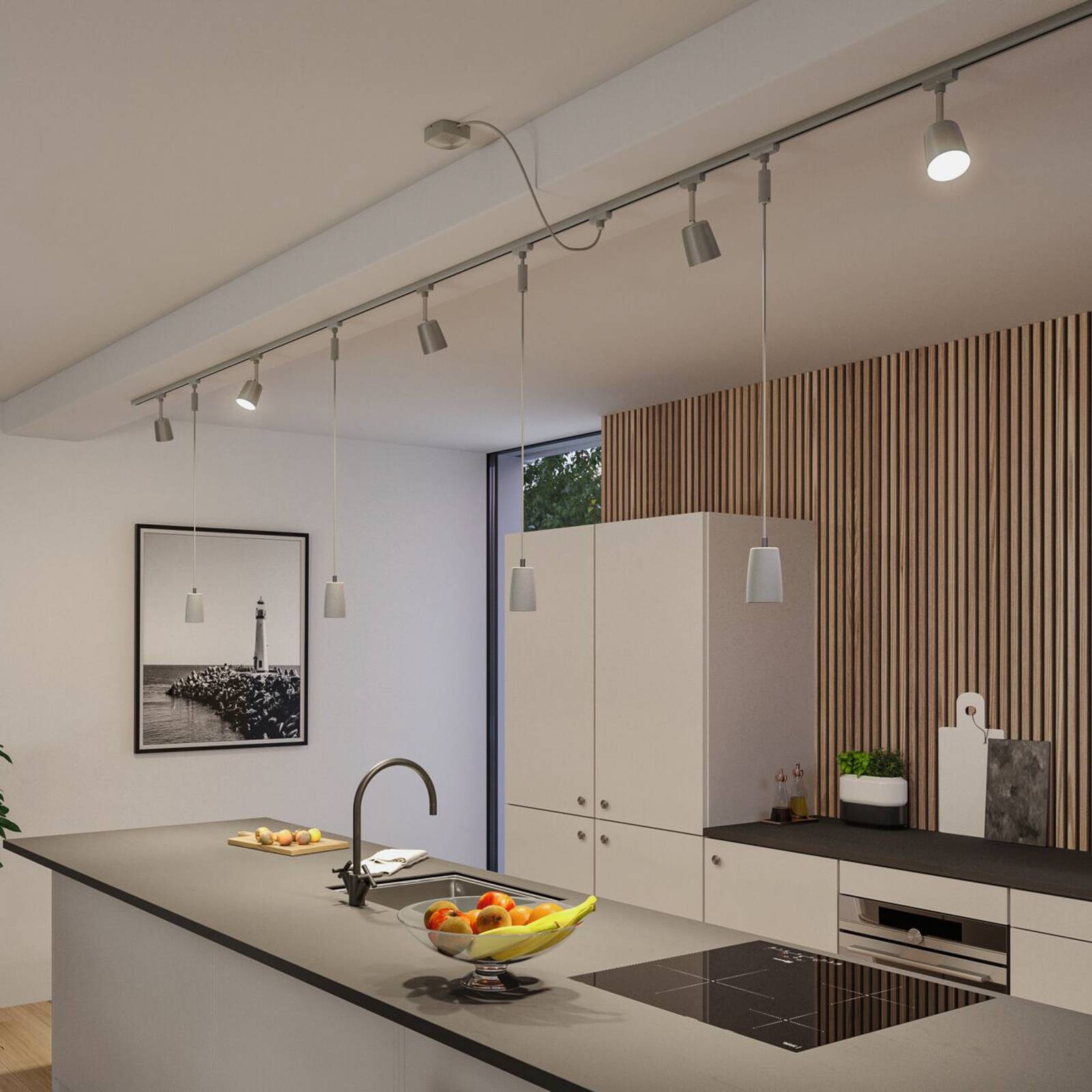 Paulmann URail napájací kábel Zigbee 1 m, chróm matný