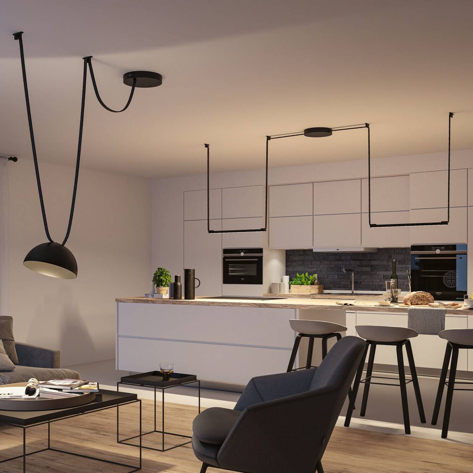 Paulmann ULine popruh, čierny, dĺžka 5 m, Dacron