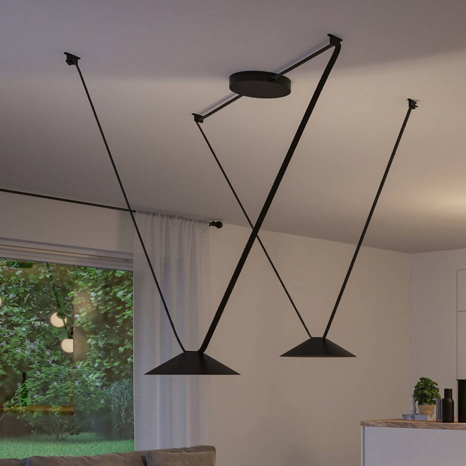 Paulmann ULine štartovací set Cone, čierny, dĺžka pásu 5 m