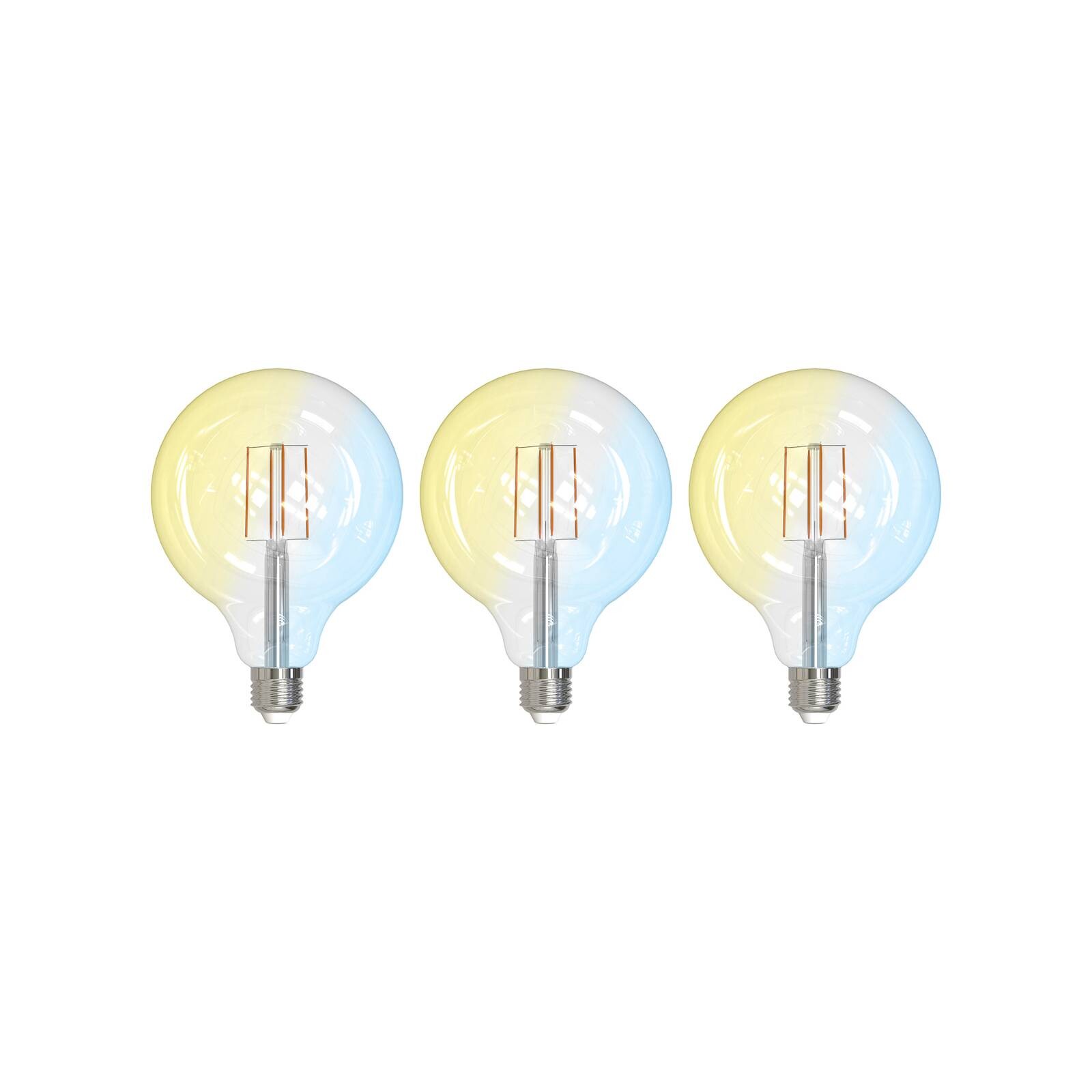 LUUMR Smart LED žiarovky sada 3 E27 G125 7W číre Tuya