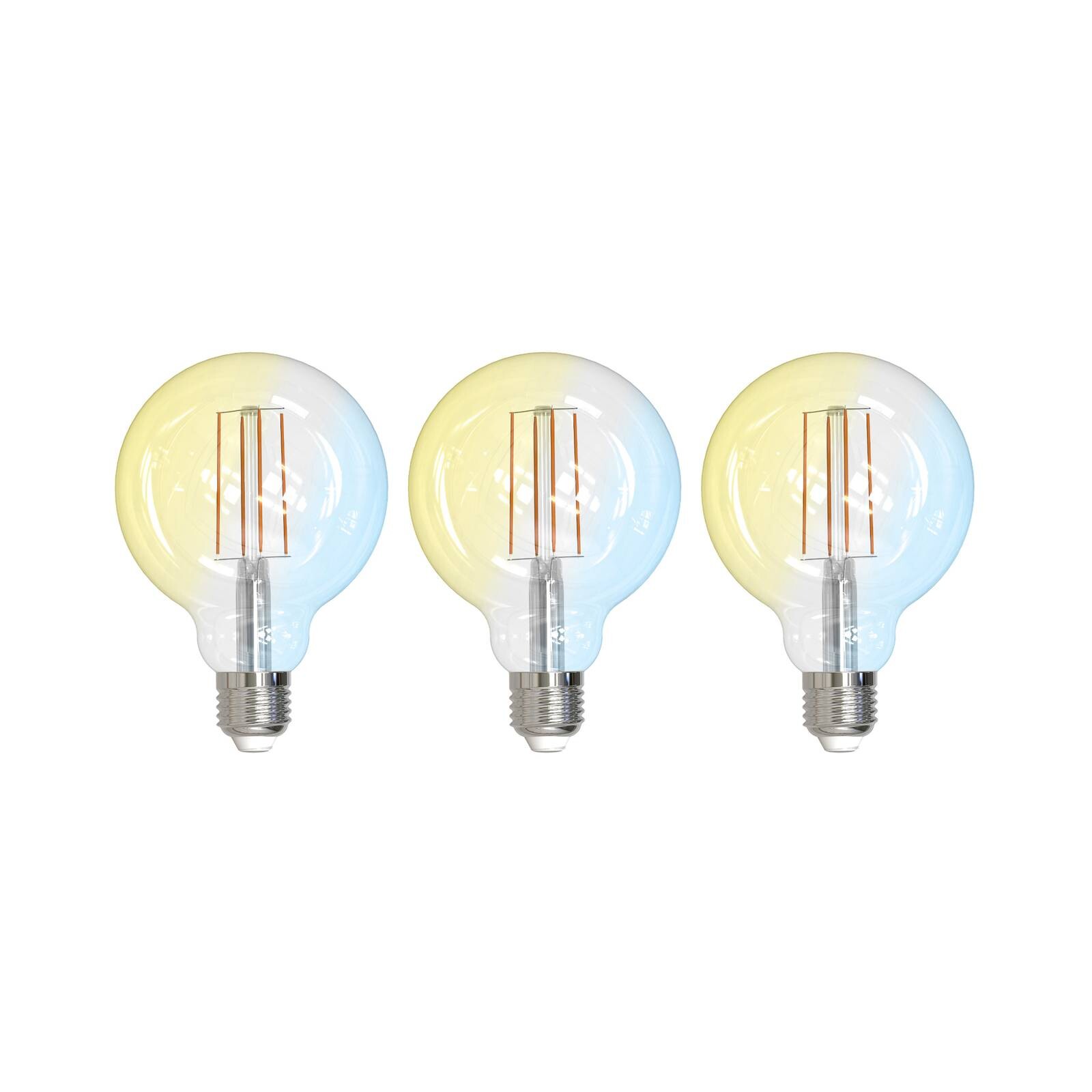 LUUMR Smart LED E27 G95 7W ZigBee Tuya Philips Hue sada 3