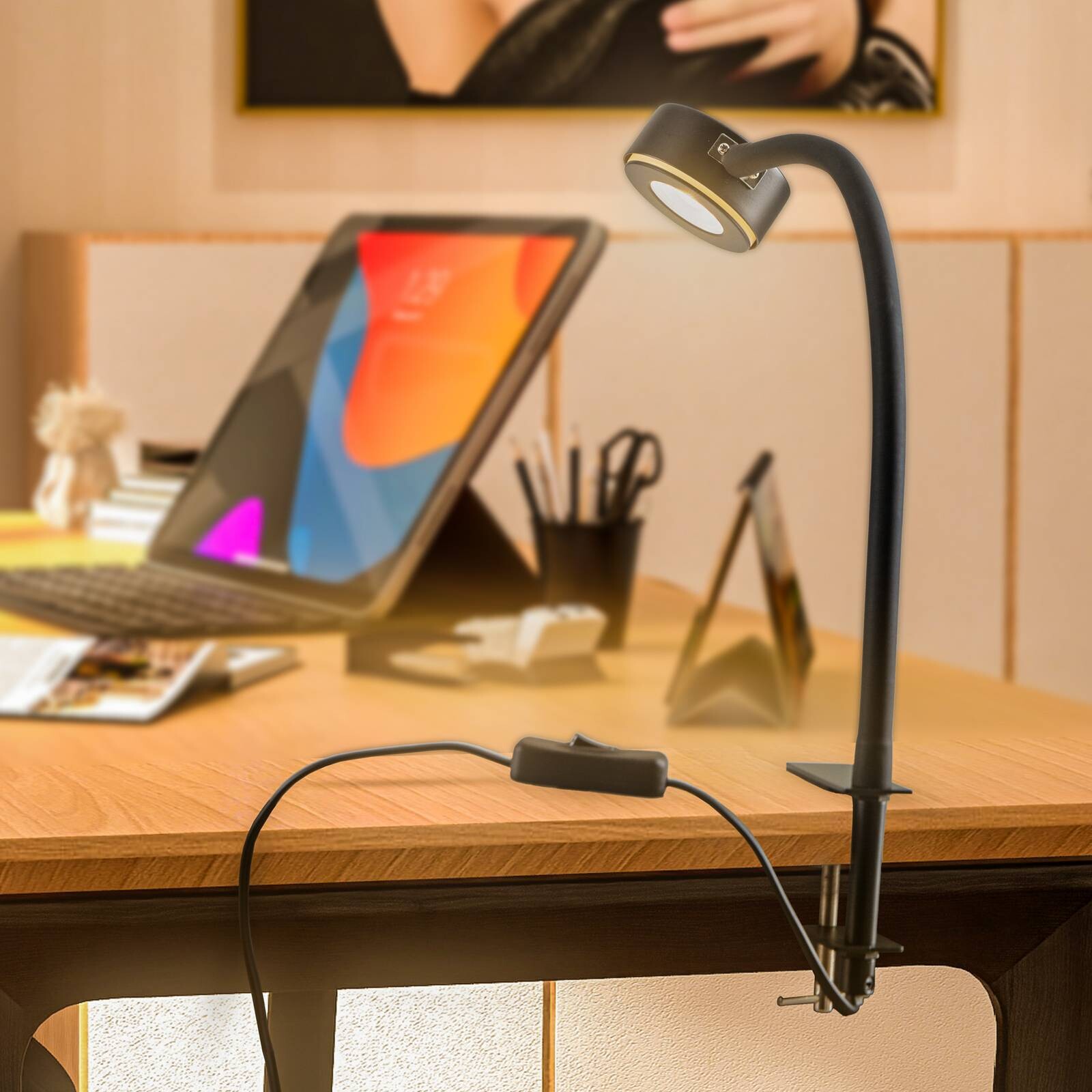 Skrutkovacie svetlo Lindby Jyla, čierne, 2 700 K, GX53