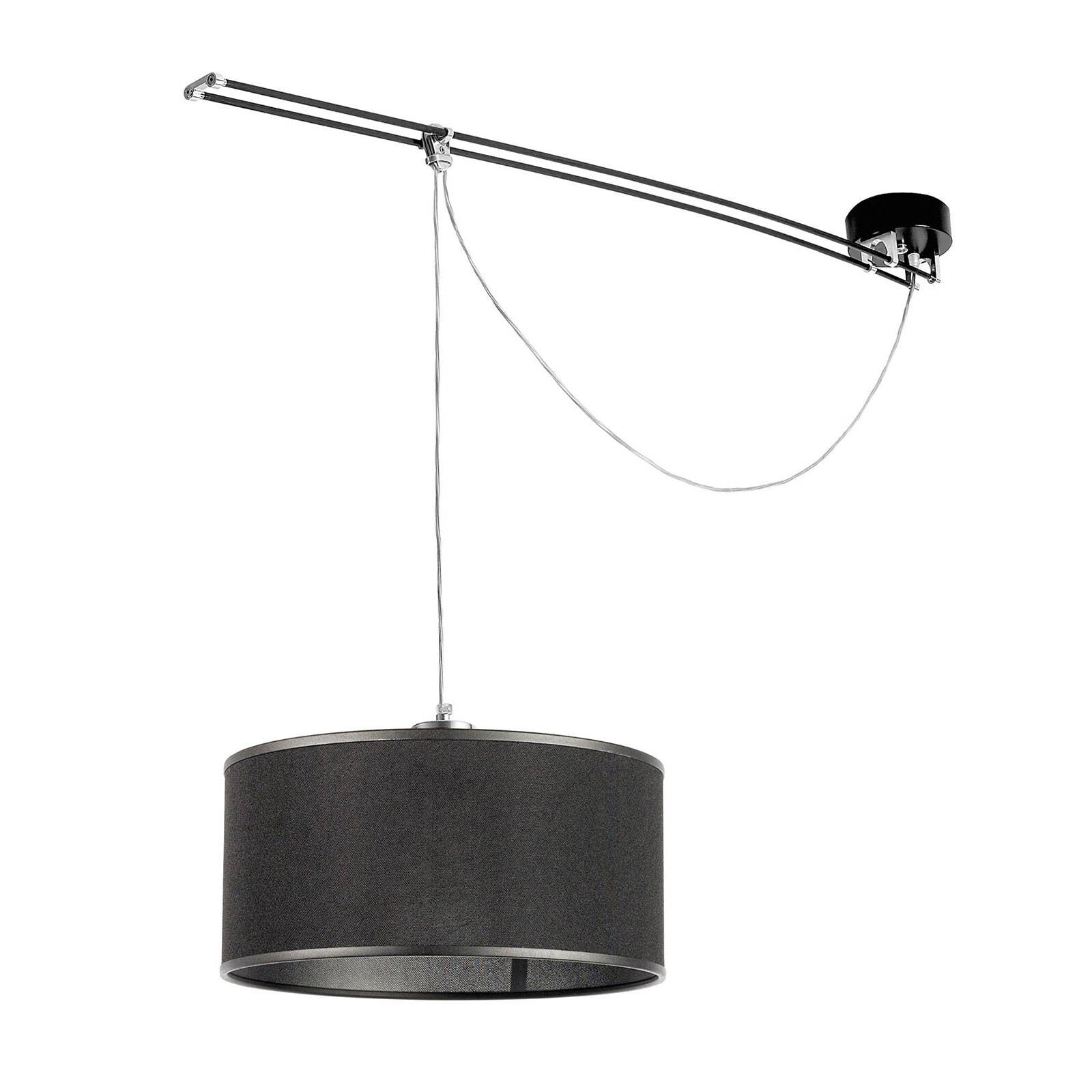 Závesné svietidlo Lumina Moove s jedným svetlom, čierne