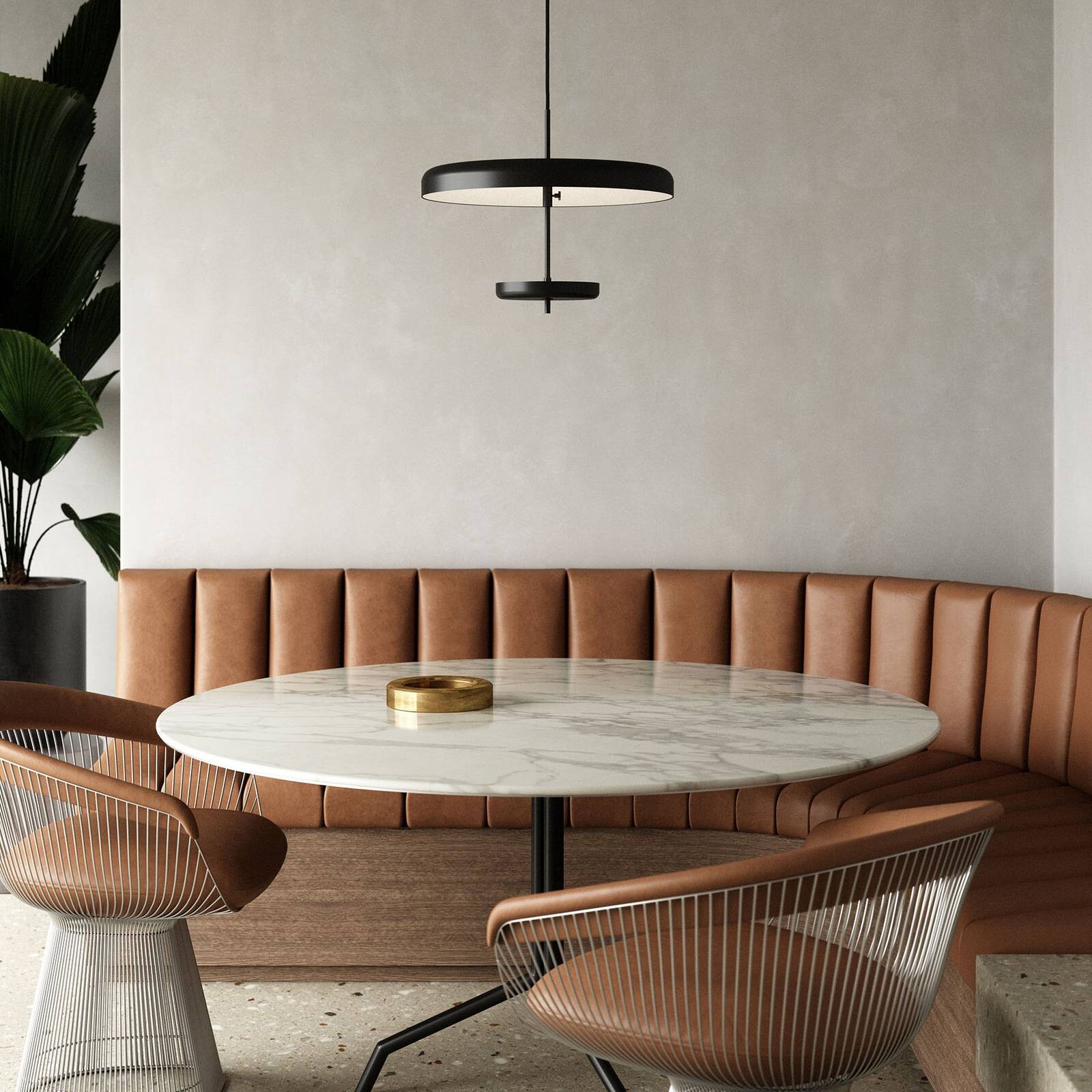 Závesná lampa Mobile, výškovo nastaviteľná, čierna