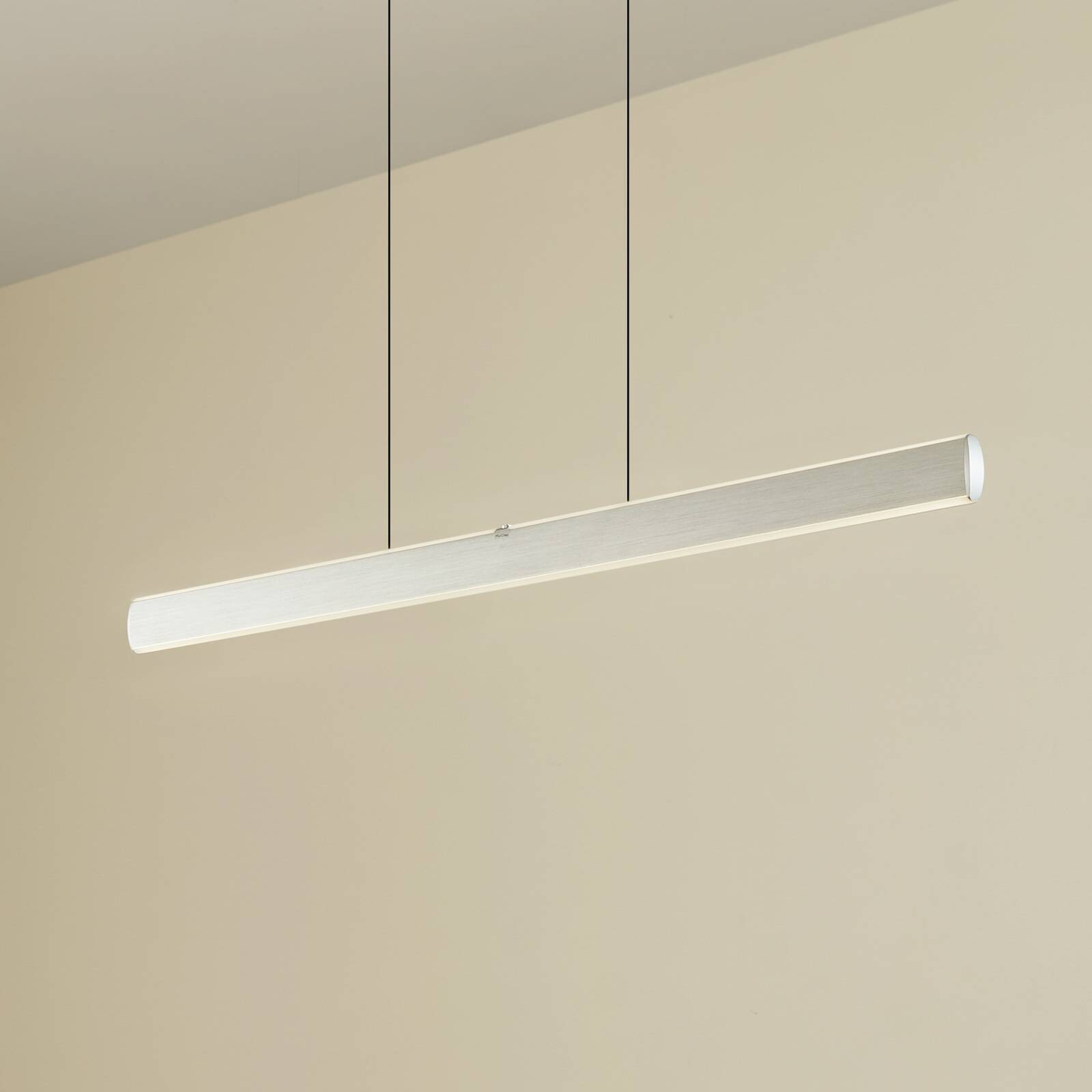 Lucande LED závesné svietidlo Arvon, hliníková farba, 116 cm, stmievateľné, CCT