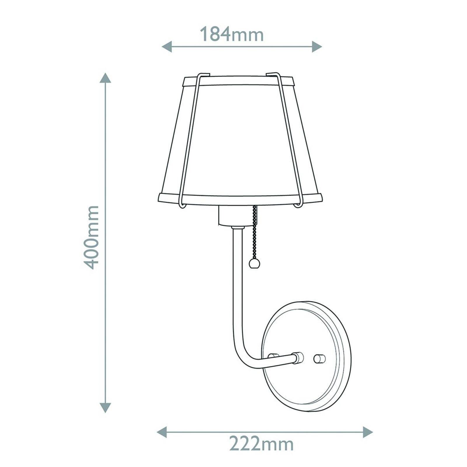 Nástenné svetlo Clarke 1, mosadz/čierna, kovový tienidlo, oceľ