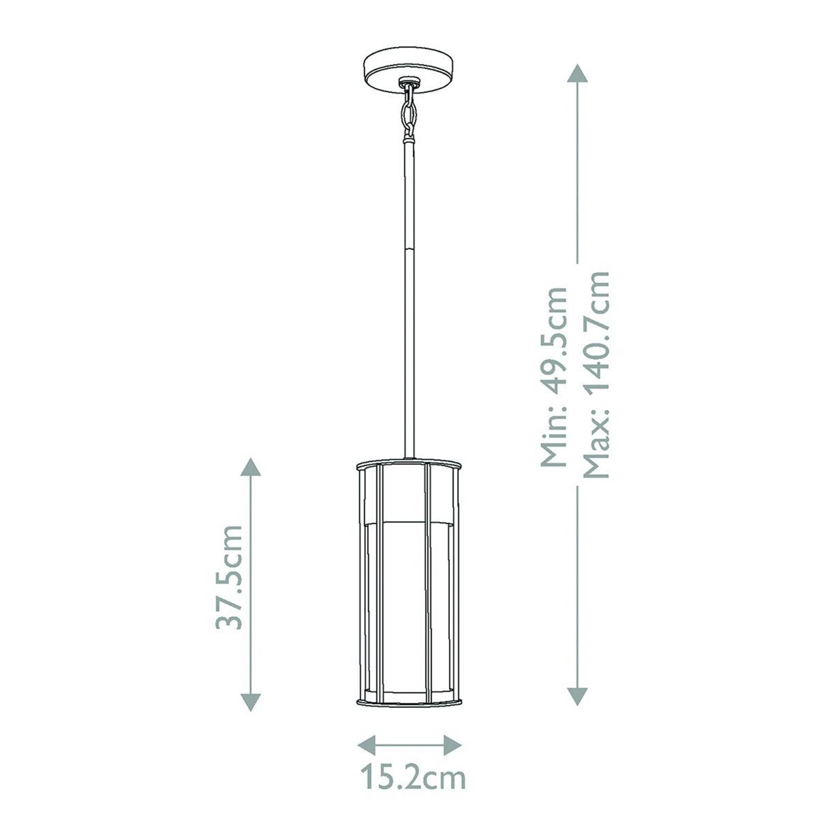 Vonkajšie závesné svietidlo Camillo, mosadzné, hliník, sklo, E27