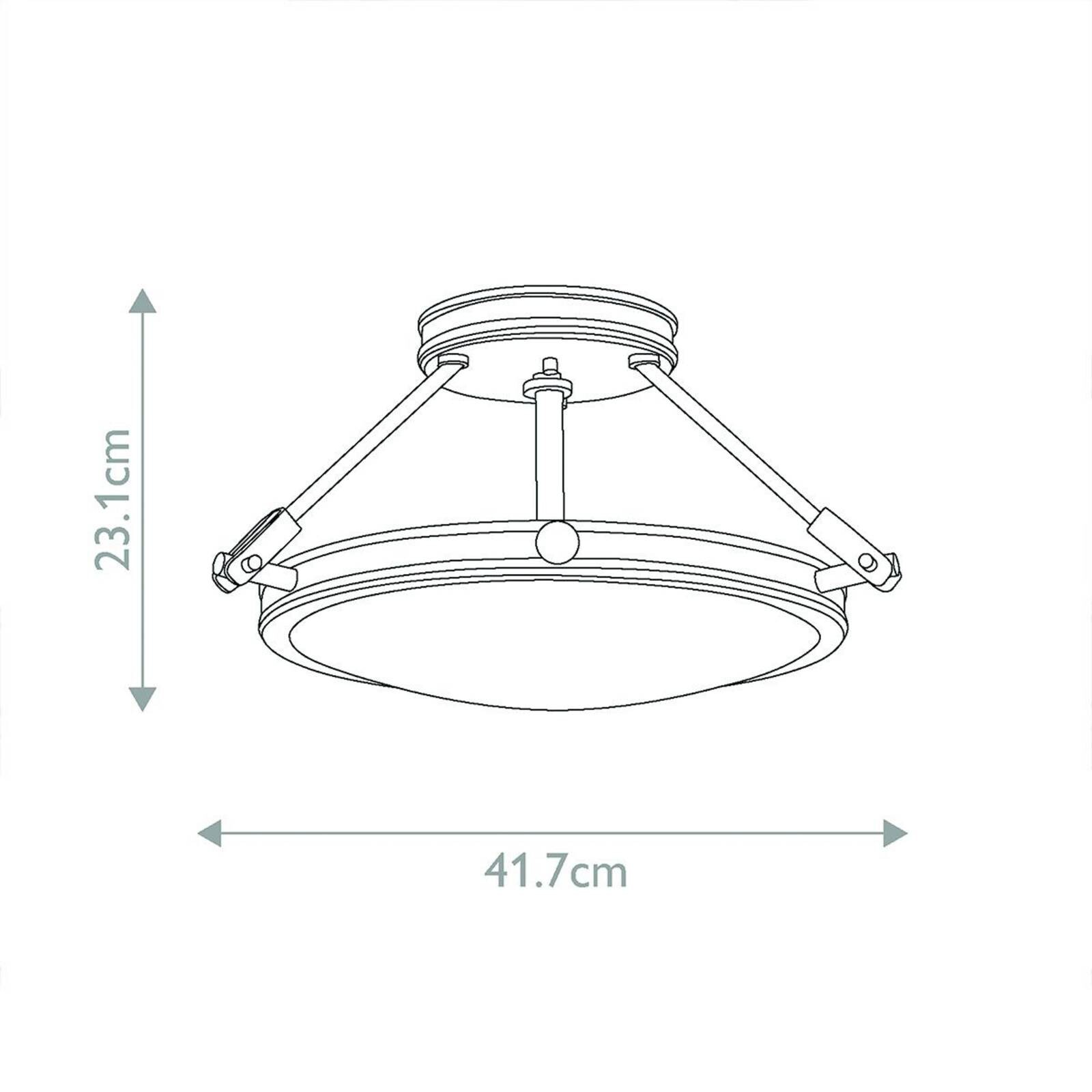 Stropné svietidlo Collier, čierne, Ø 41,7 cm, oceľ,  sklo, E14
