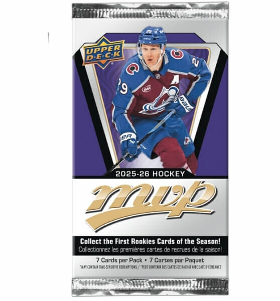 Upper Deck 2025-2026 NHL Upper Deck MVP Gravity Feed Balíček - hokejové karty