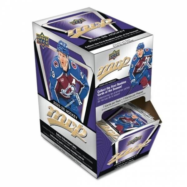 Upper Deck 2025-2026 NHL Upper Deck MVP Gravity Feed Box - hokejové karty