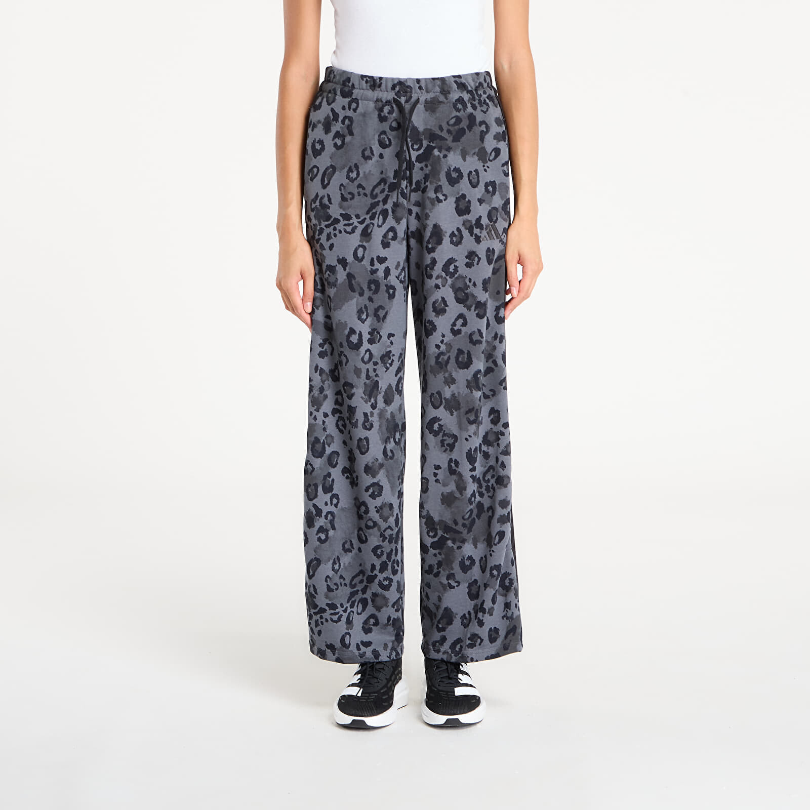 Kalhoty adidas W Animal Print 3 Stripes Open Hem Joggers Multicolor/ Grey Five L