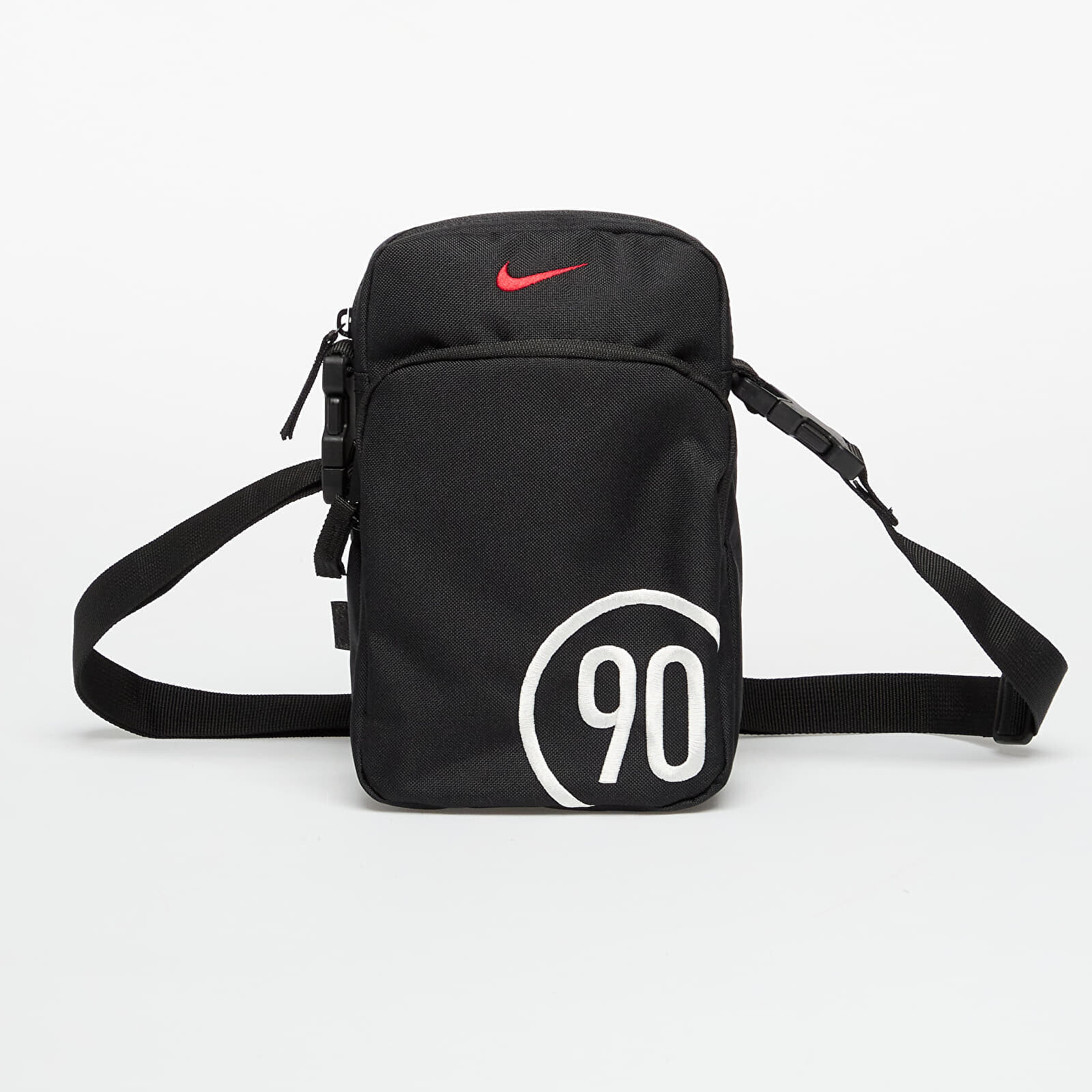 Nike Heritage Total 90 Crossbody Bag (4L) Black/ Black/ Gym Red 4 l