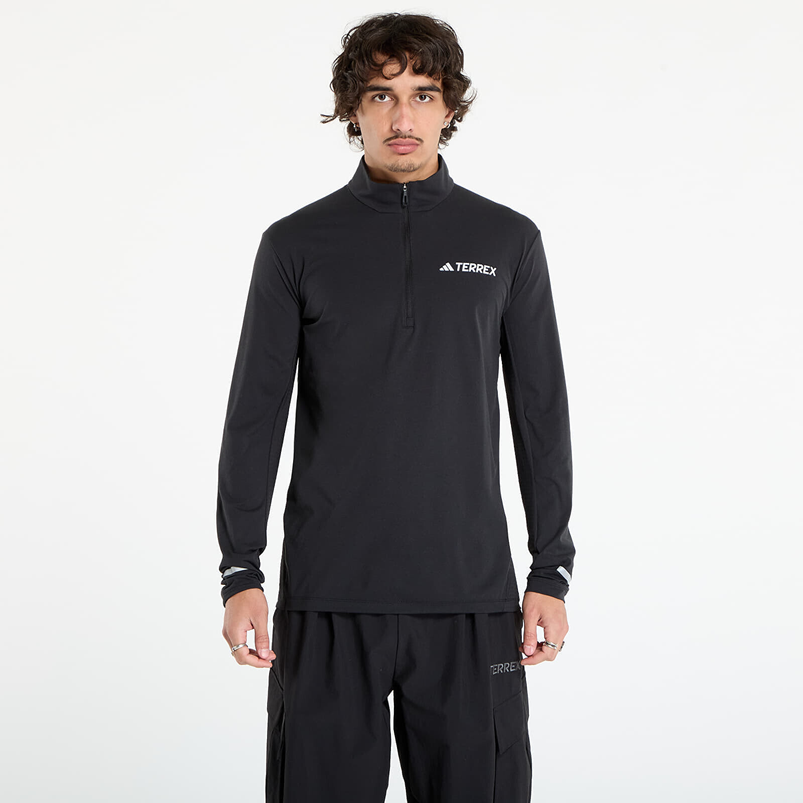 Tričko adidas Terrex Xperior Half-Zip Long-Sleeve Top Black L