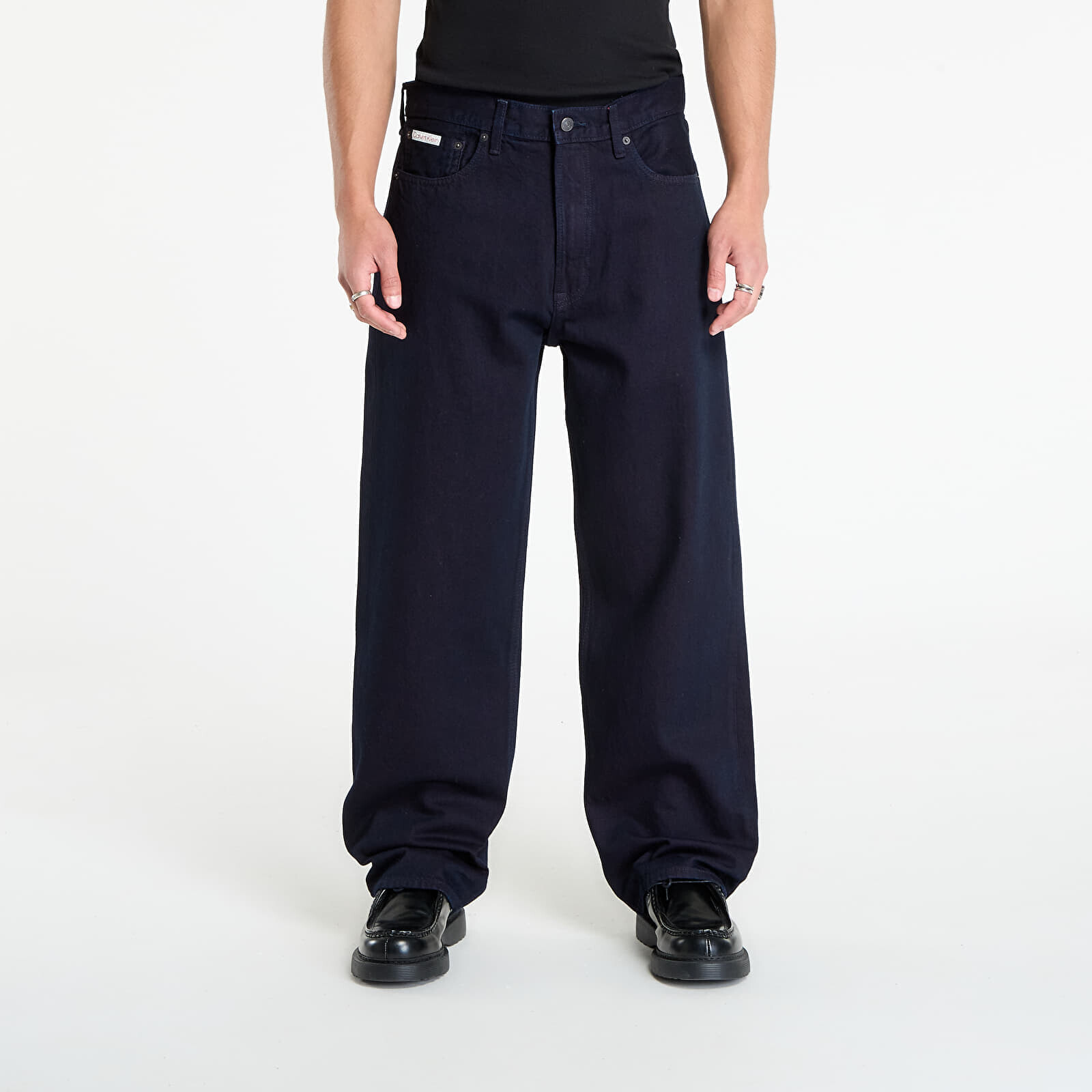 Kalhoty Calvin Klein Jeans Baggy Merlot Jeans Black W31/L32