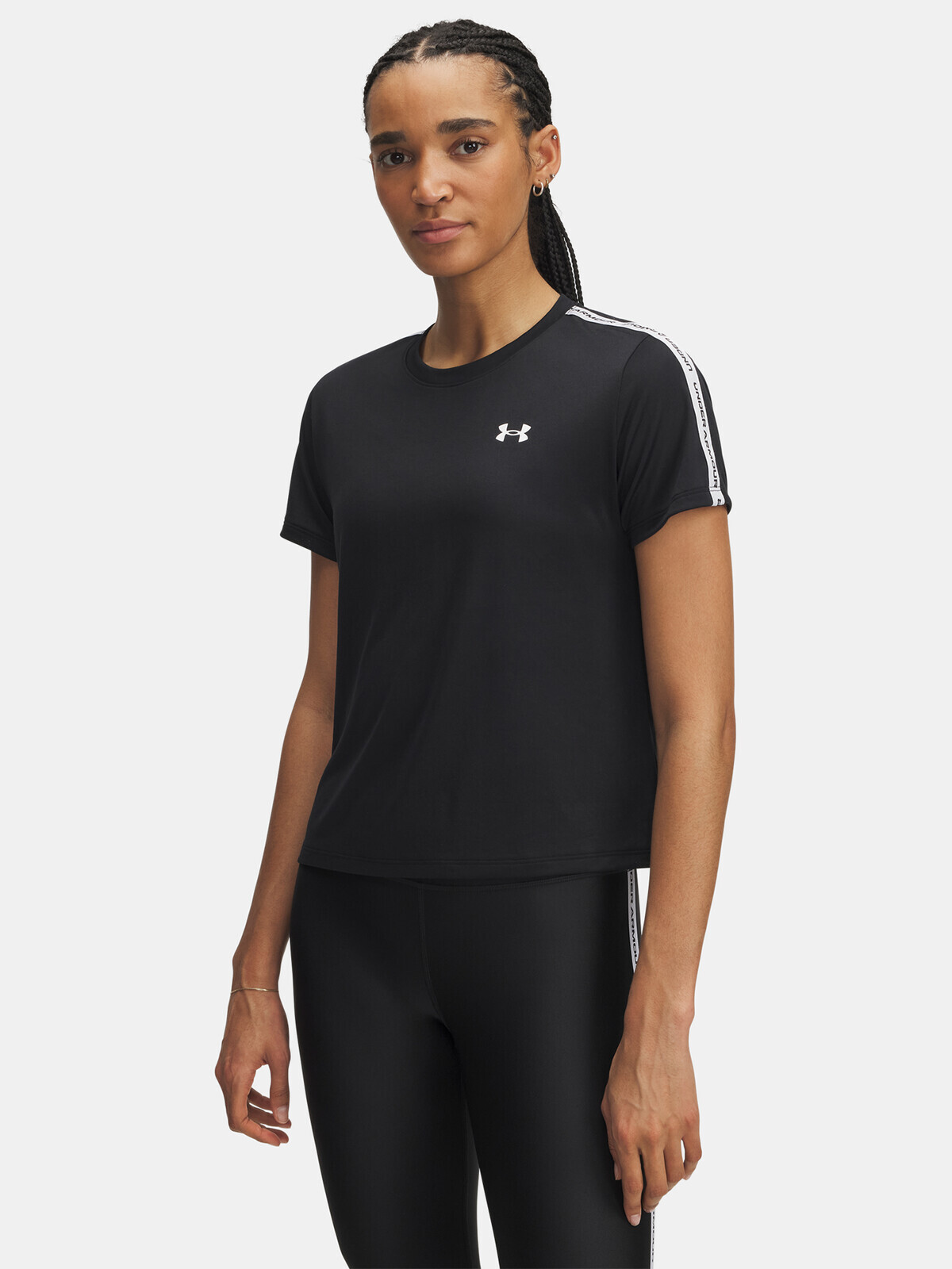 Women's T-shirt Under Armour UA Tech WM Tape SS-BLK - Women's
