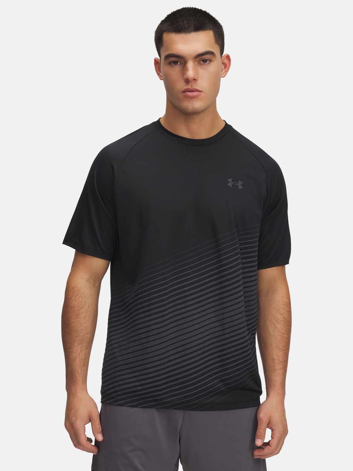 Men's T-shirt Under Armour UA Tech Fade SS-BLK - Men's