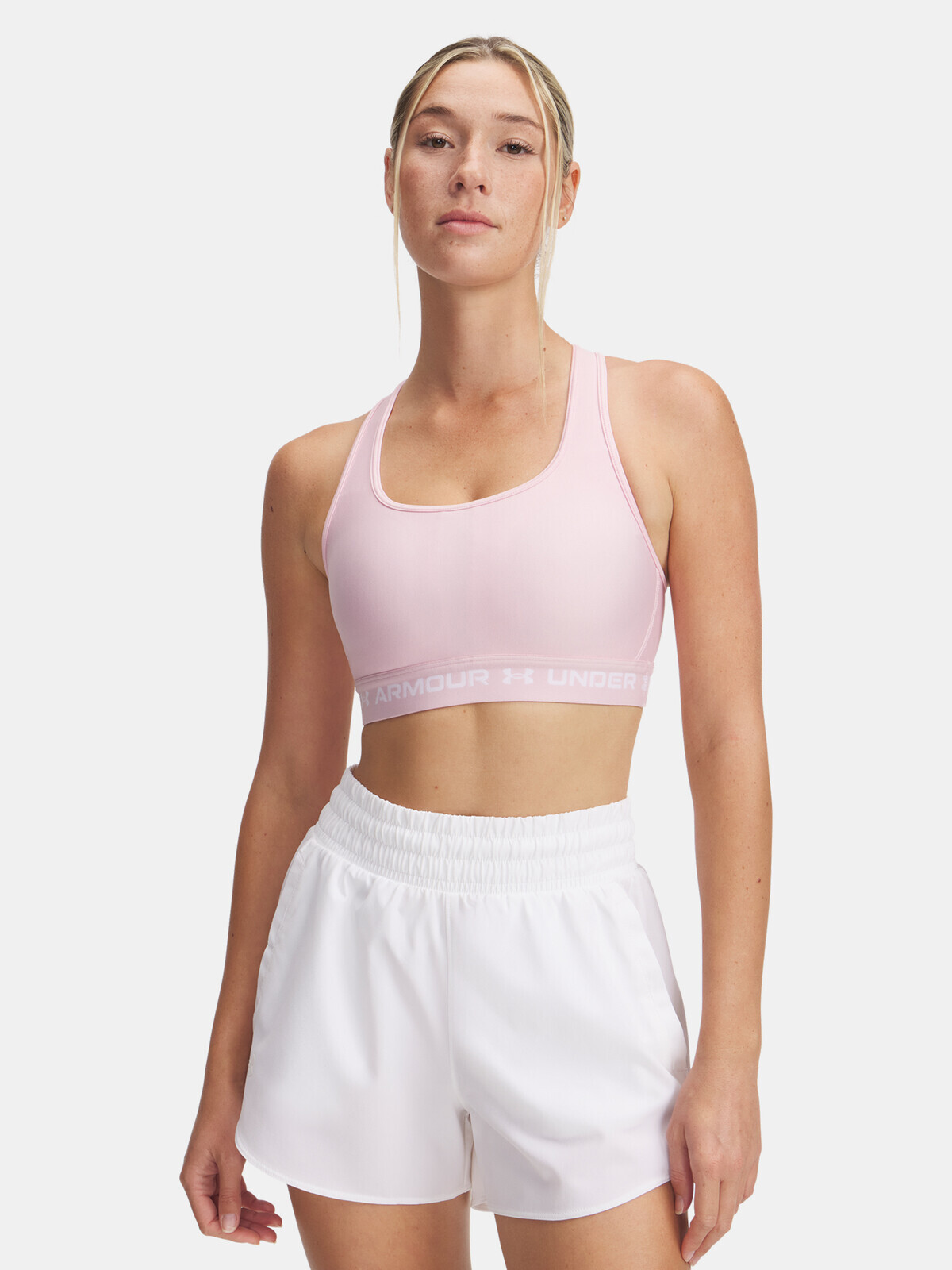 Women's bra Under Armour Crossback Mid Bra-PNK - Women's