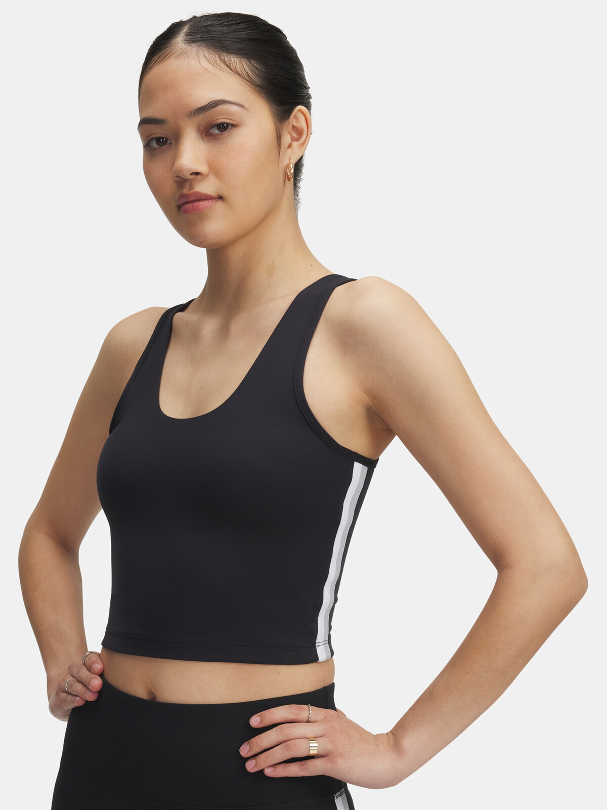 Women's tank top Under Armour UA Motion Sport Tape Tank-BLK - Women's