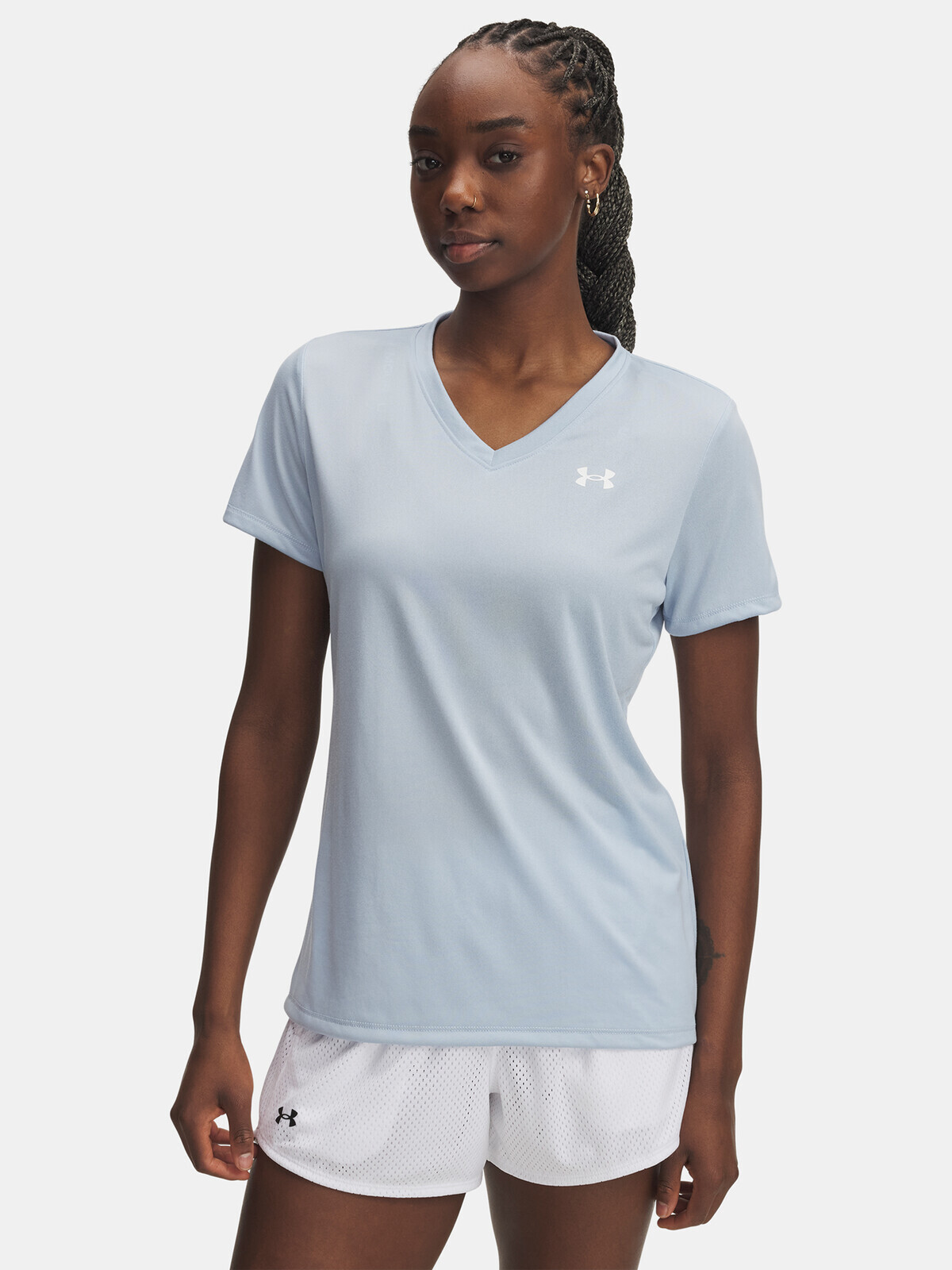 Women's T-shirt Under Armour Tech SSV- Solid-BLU - Women's