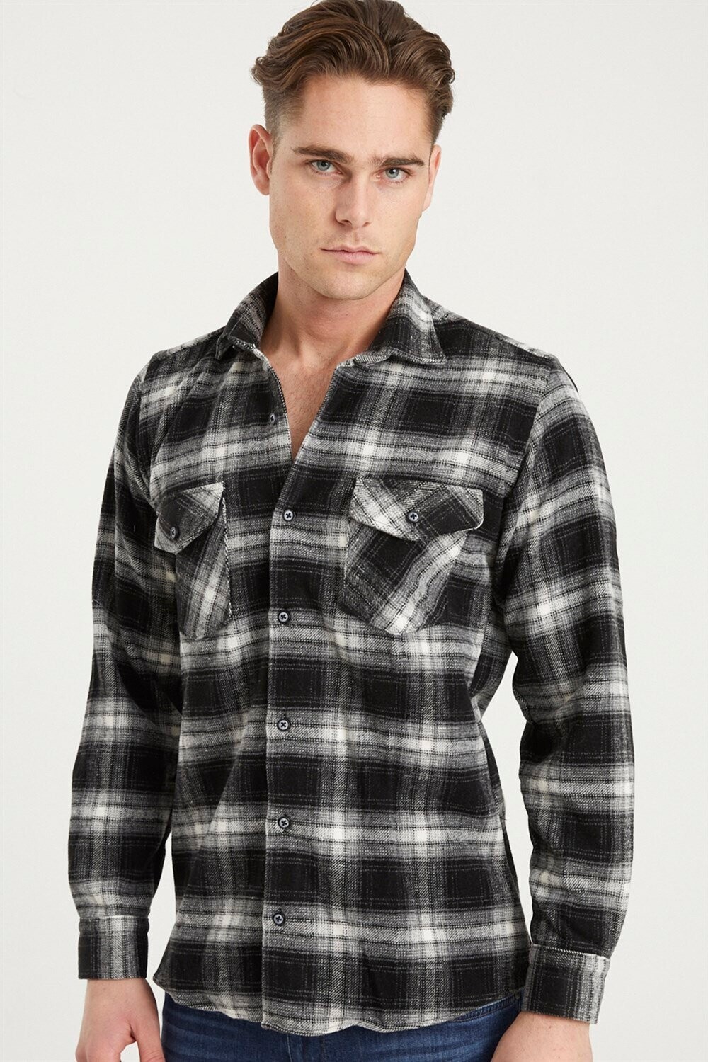 G697 DEWBERRY MEN'S SHIRT-BLACK