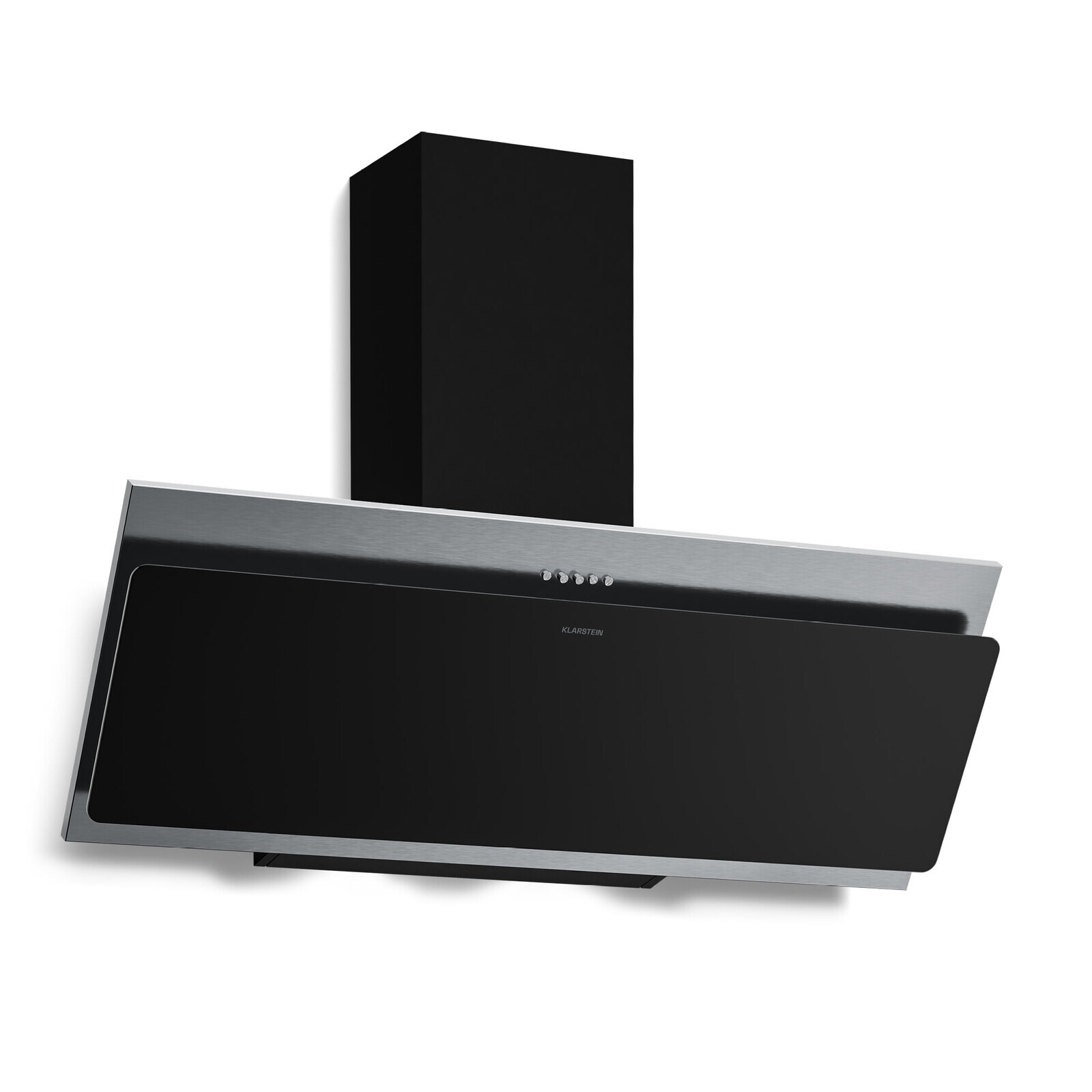 Klarstein Alessia šikmý digestor | režim odsávania vzduchu a recirkulácie | nehrdzavejúca oceľ | 404 m³/h | 90 cm