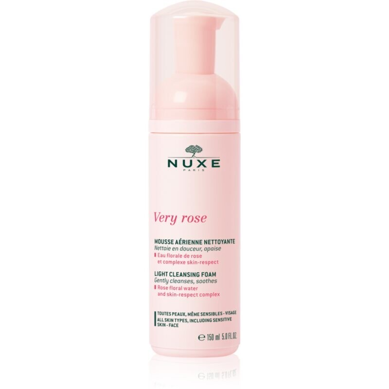 Nuxe Very Rose Light Cleansing Foam jemná čistiaca pena pre všetky typy pleti 150 ml