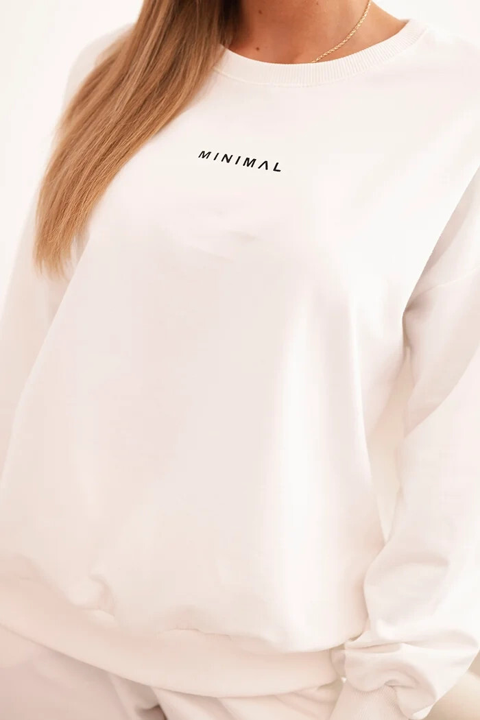 Dámska bavlnená súprava s potlačou Minimal ecru UNI