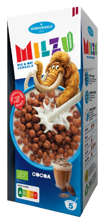 NORDCRUNCH Milzu BIO Cereálne guličky s kakaom 150 g