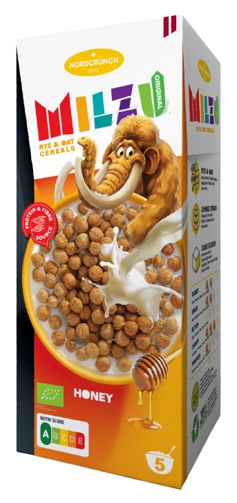 NORDCRUNCH Milzu BIO Cereálne guličky s medom 150 g