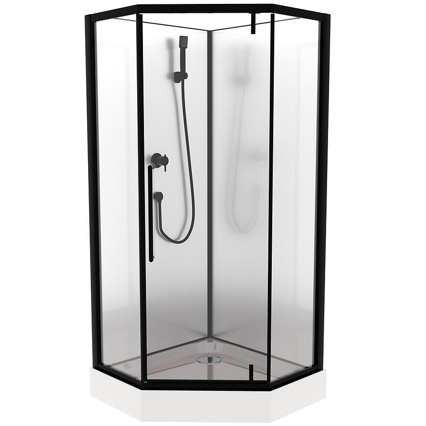 Sprchový kút päťuholníkový Elize 90x90 black