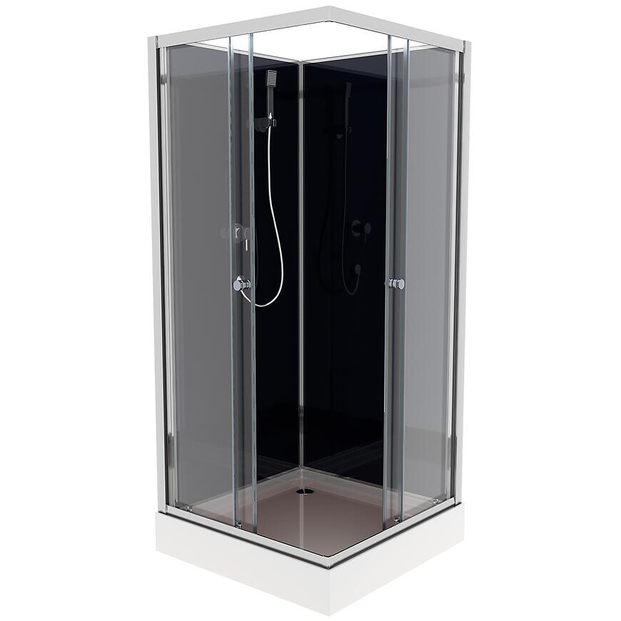 Sprchový kút štvorcový Elize 90x90 chróm