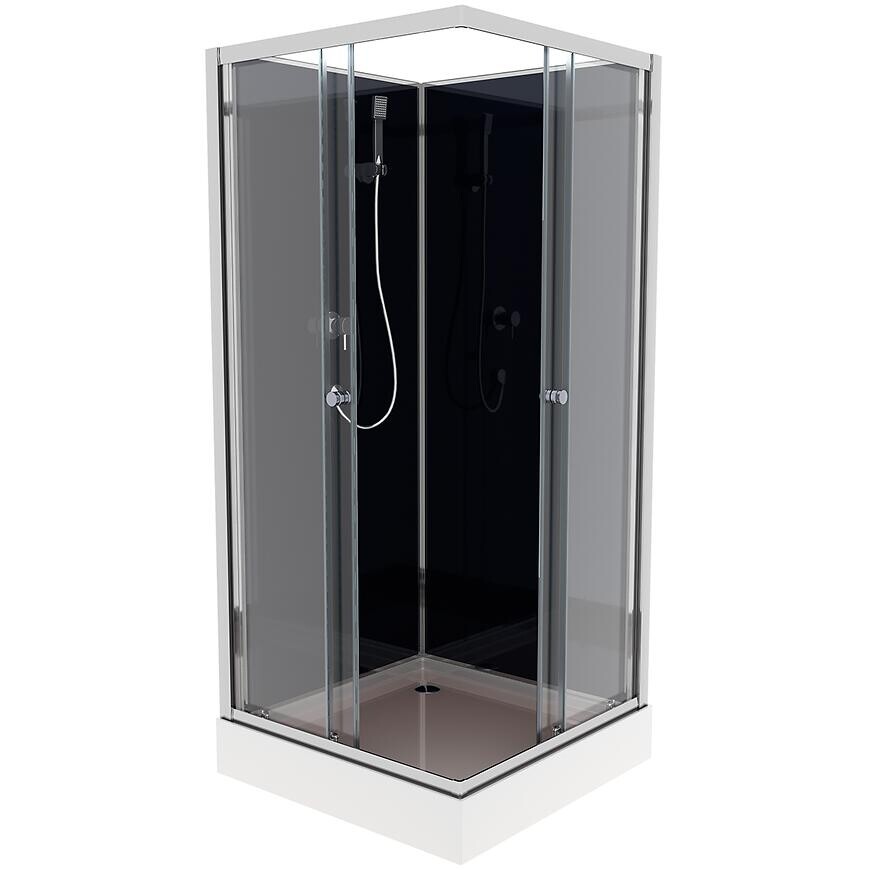 Sprchový kút štvorcový Elize 80x80 chróm