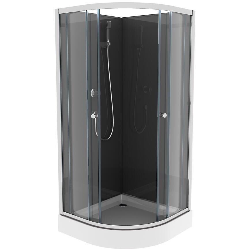 Sprchový kút polkruhový Elize 80x80 chróm
