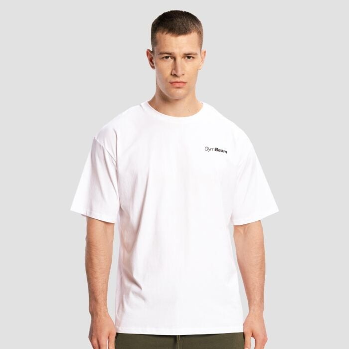 GymBeam Tričko Oversized Limitless White  XL