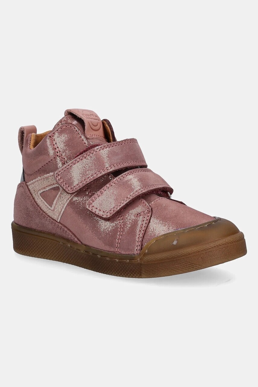 Detské semišové poltopánky Froddo ROSARIO HIGH-TOP strieborná farba, G2110134