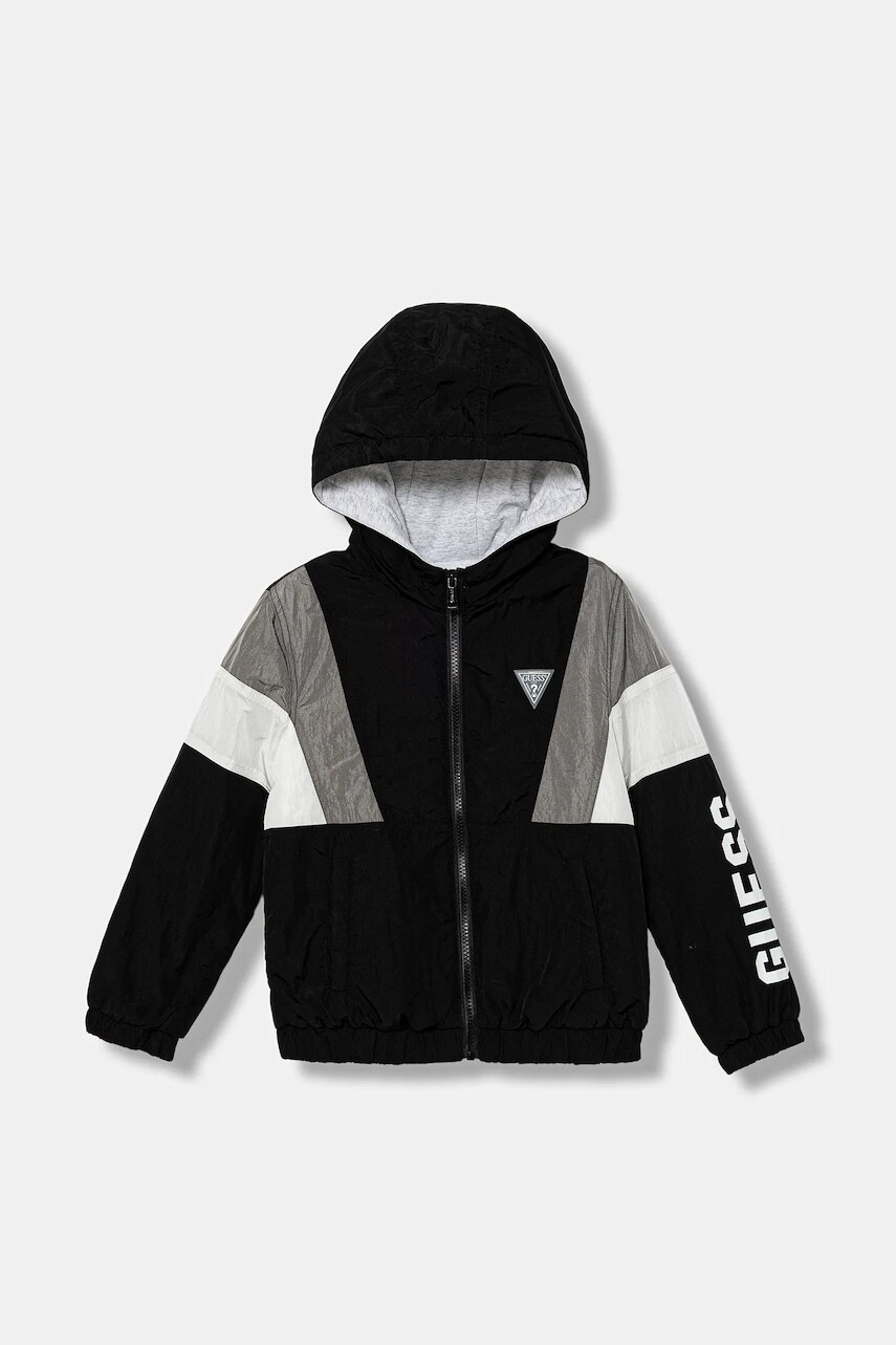 Detská bunda Guess čierna farba, L5YL02 WF090
