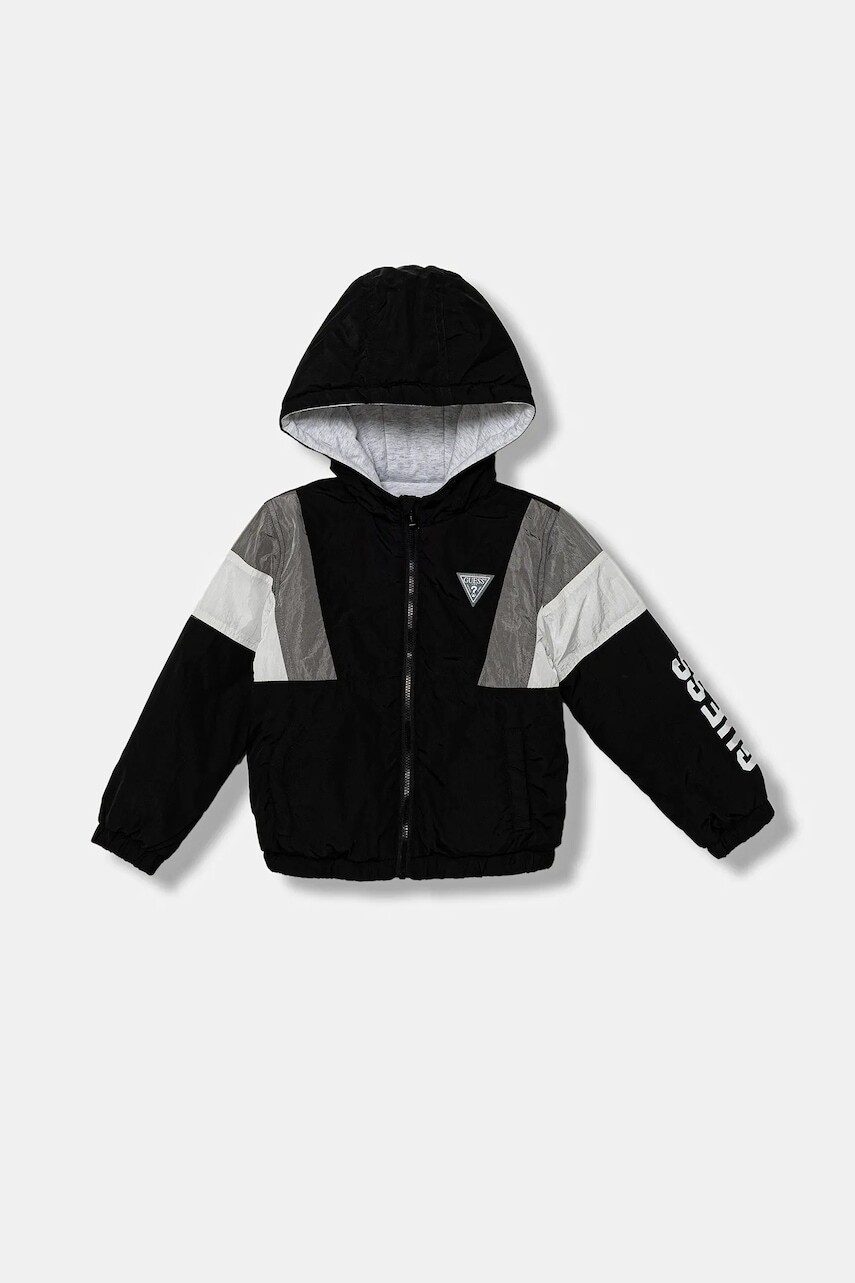 Detská bunda Guess čierna farba, N5YL02 WF090