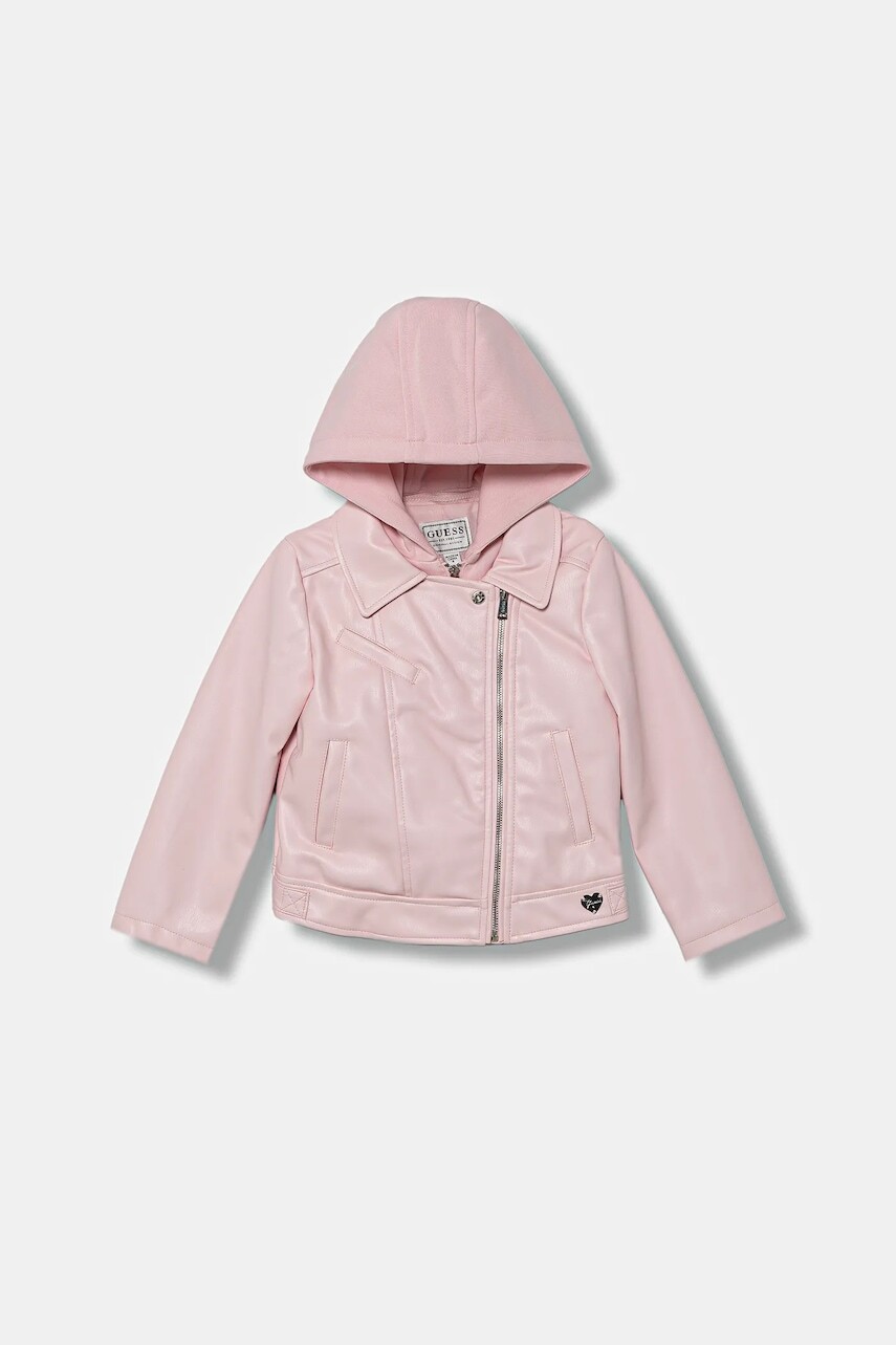 Detská bunda Guess ružová farba, K5YL00 WAEI0